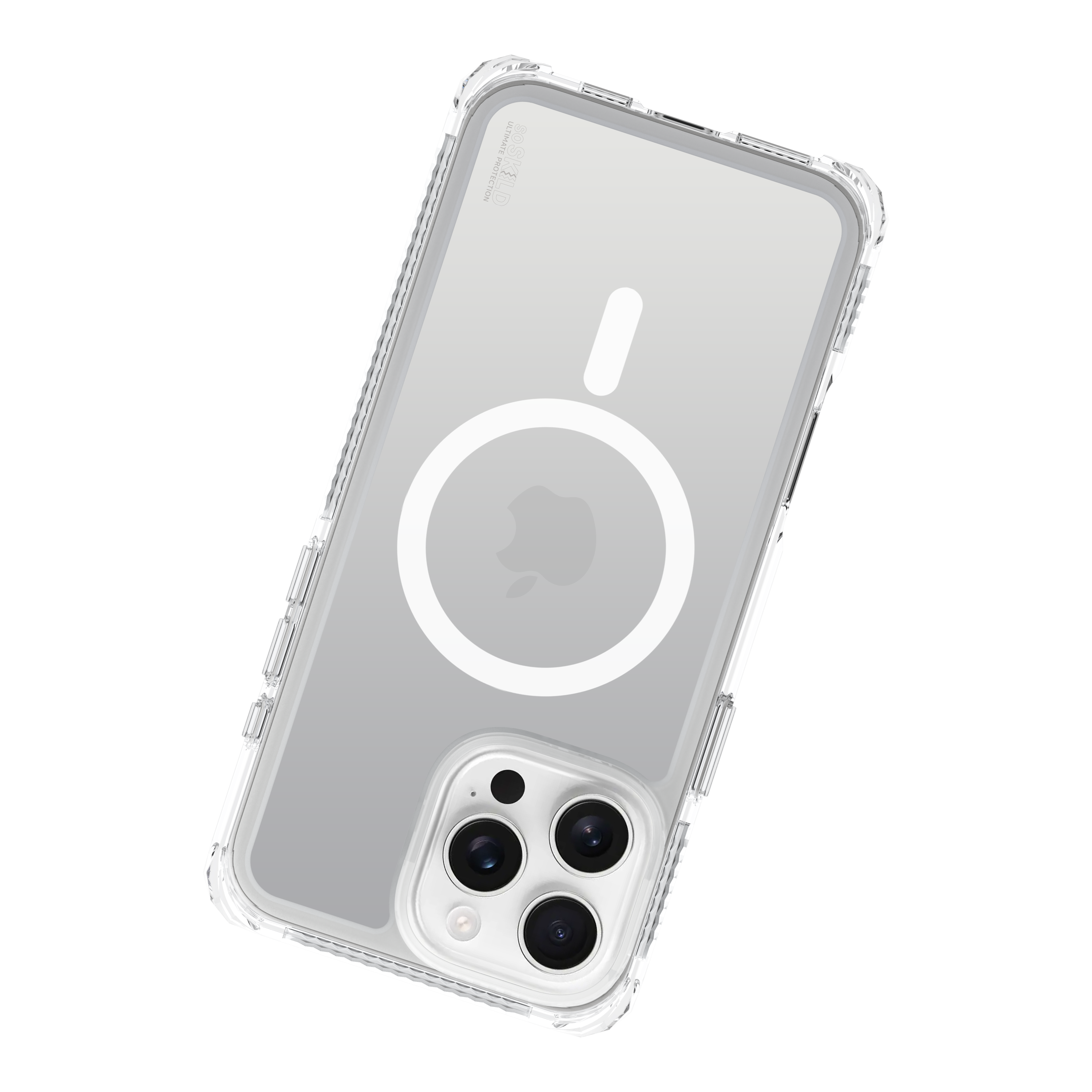 SoSkild iPhone 16 Pro Max Defend heavy impact case met magnetische ring transparant