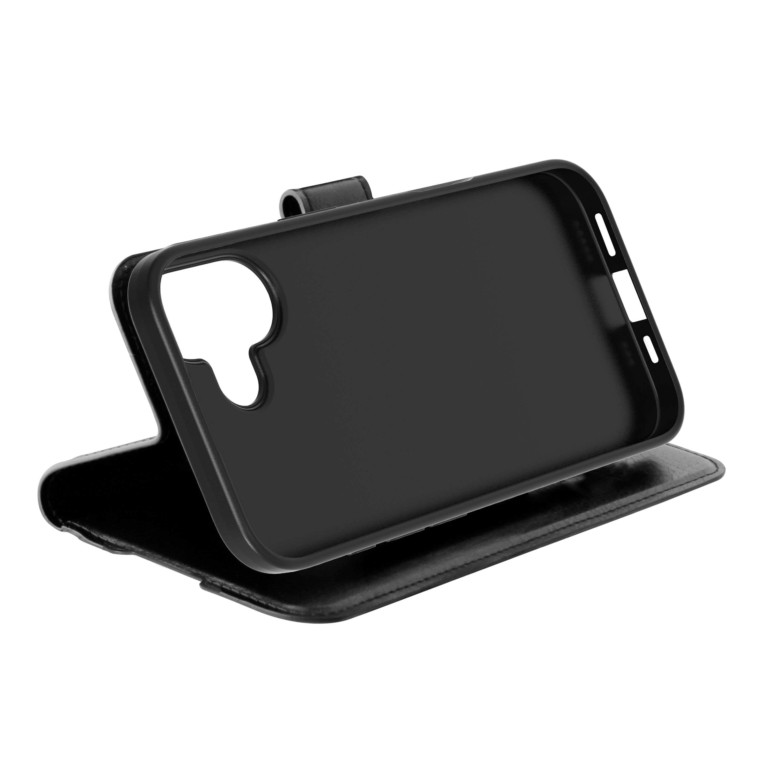 Behello iPhone 16 Plus Gel wallet case zwart