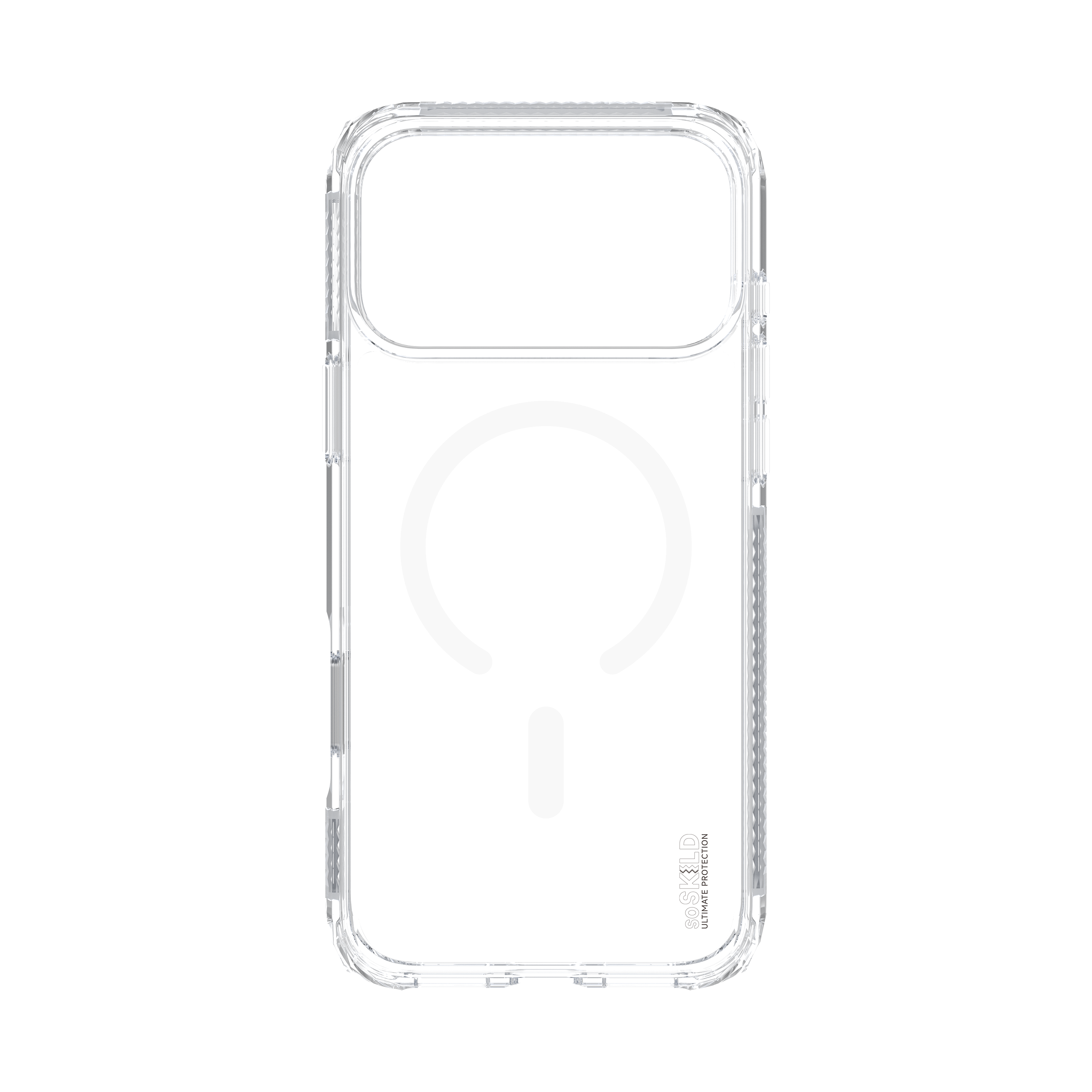 SoSkild iPhone 18 Pro Max / 17 Pro Max Defend heavy impact case met magnetische ring transparant