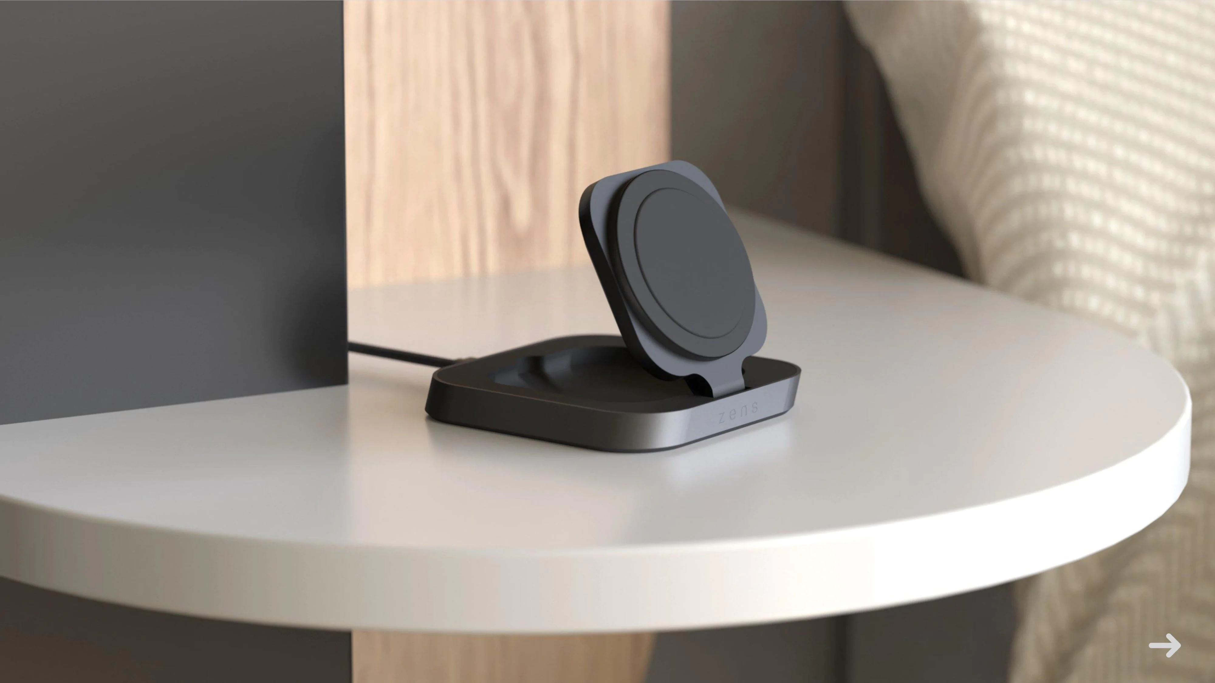 Zens Magnetic nightstand draadloze oplader 15W zwart