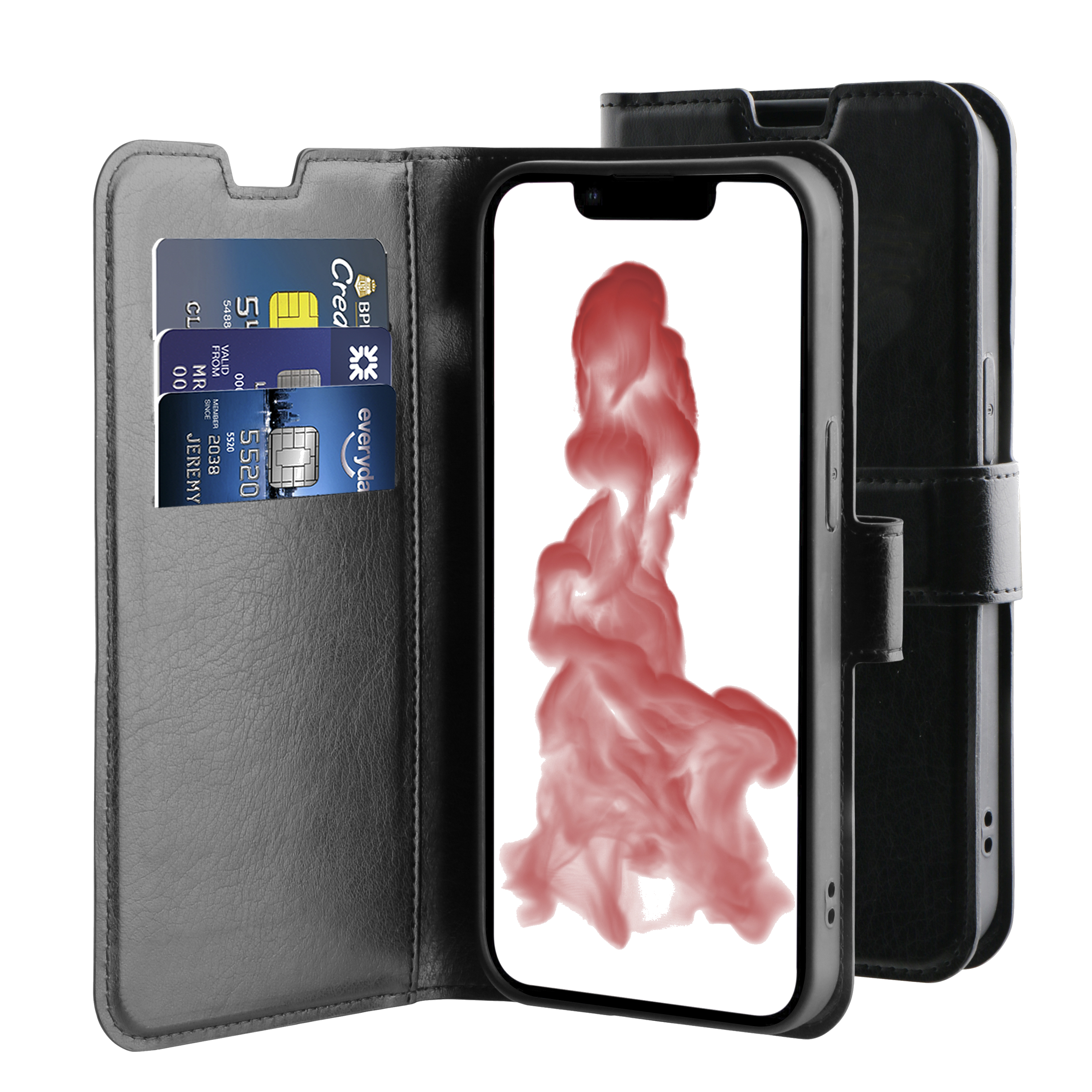 BeHello iPhone 14 Plus Gel wallet case zwart