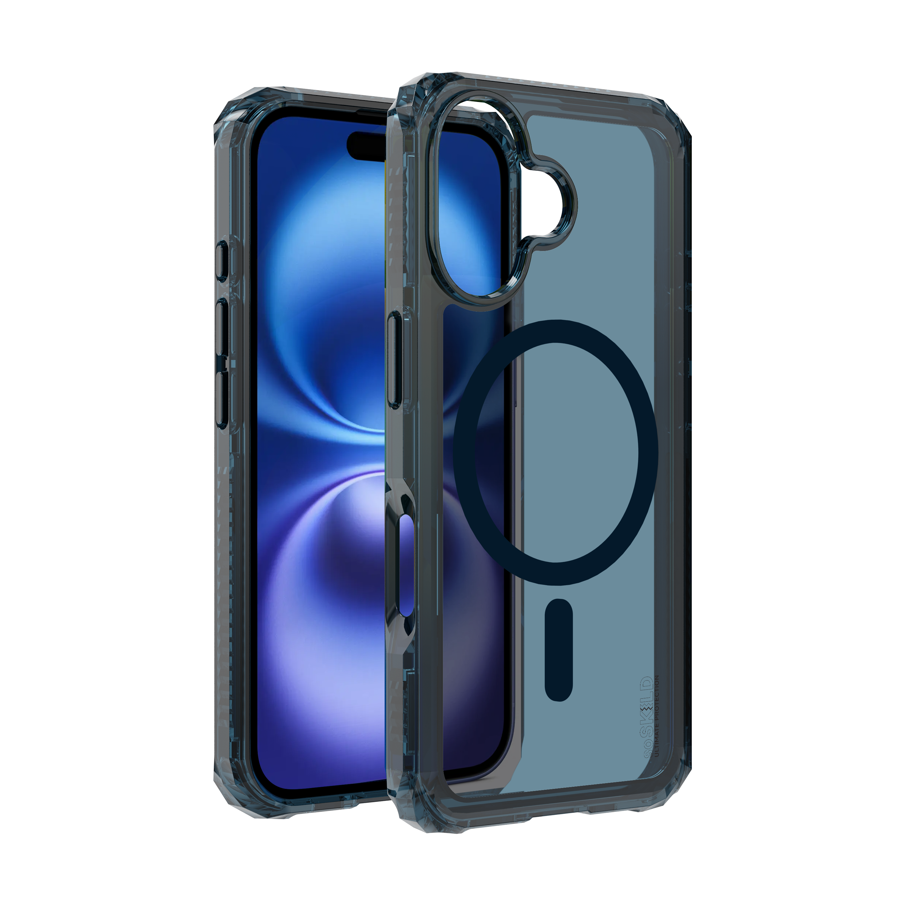 SoSkild iPhone 16 Defend heavy impact case met magnetische ring grijs