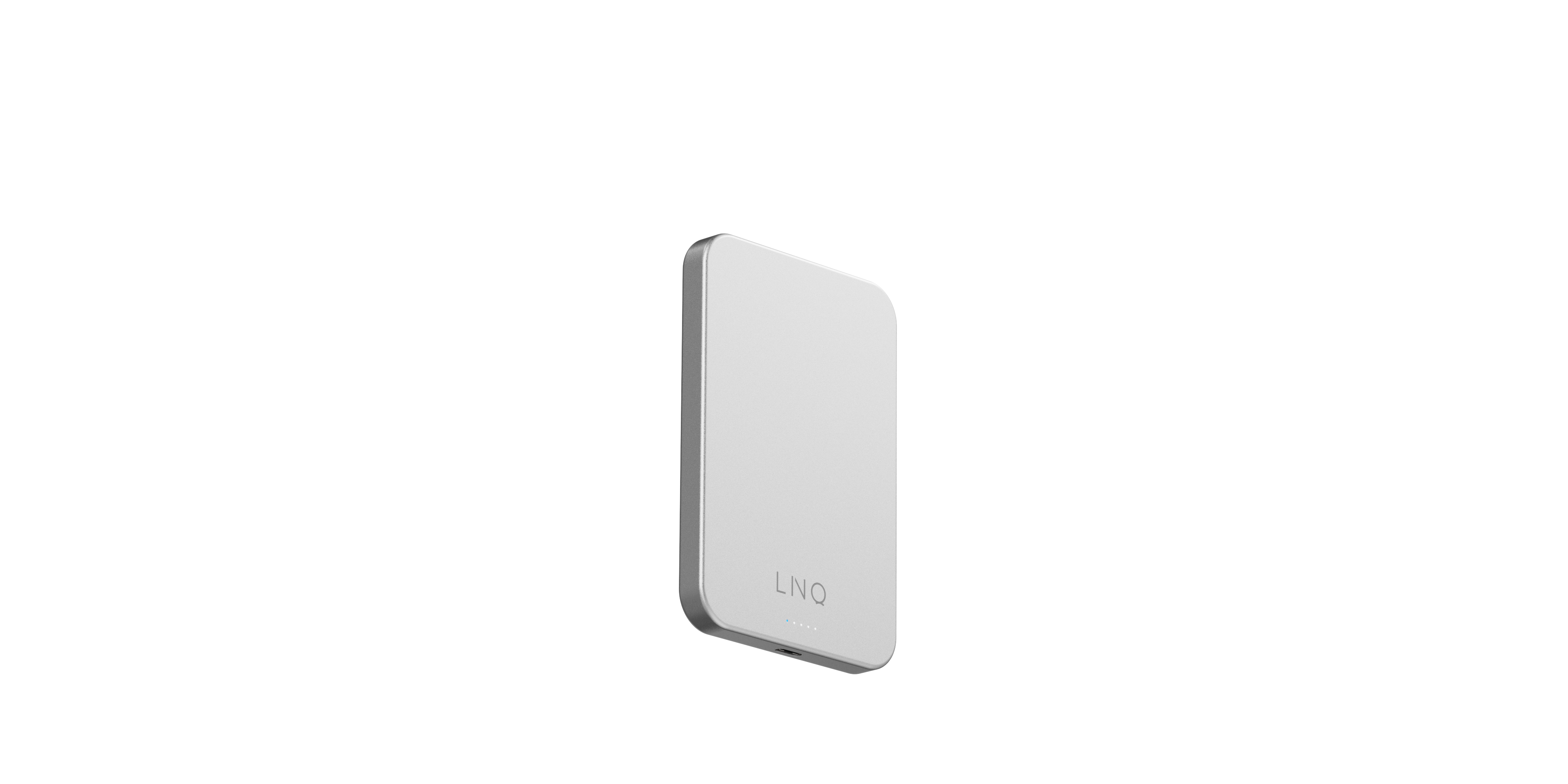 LINQ Draadloze powerbank met magnetische ring 5.000mAh grijs