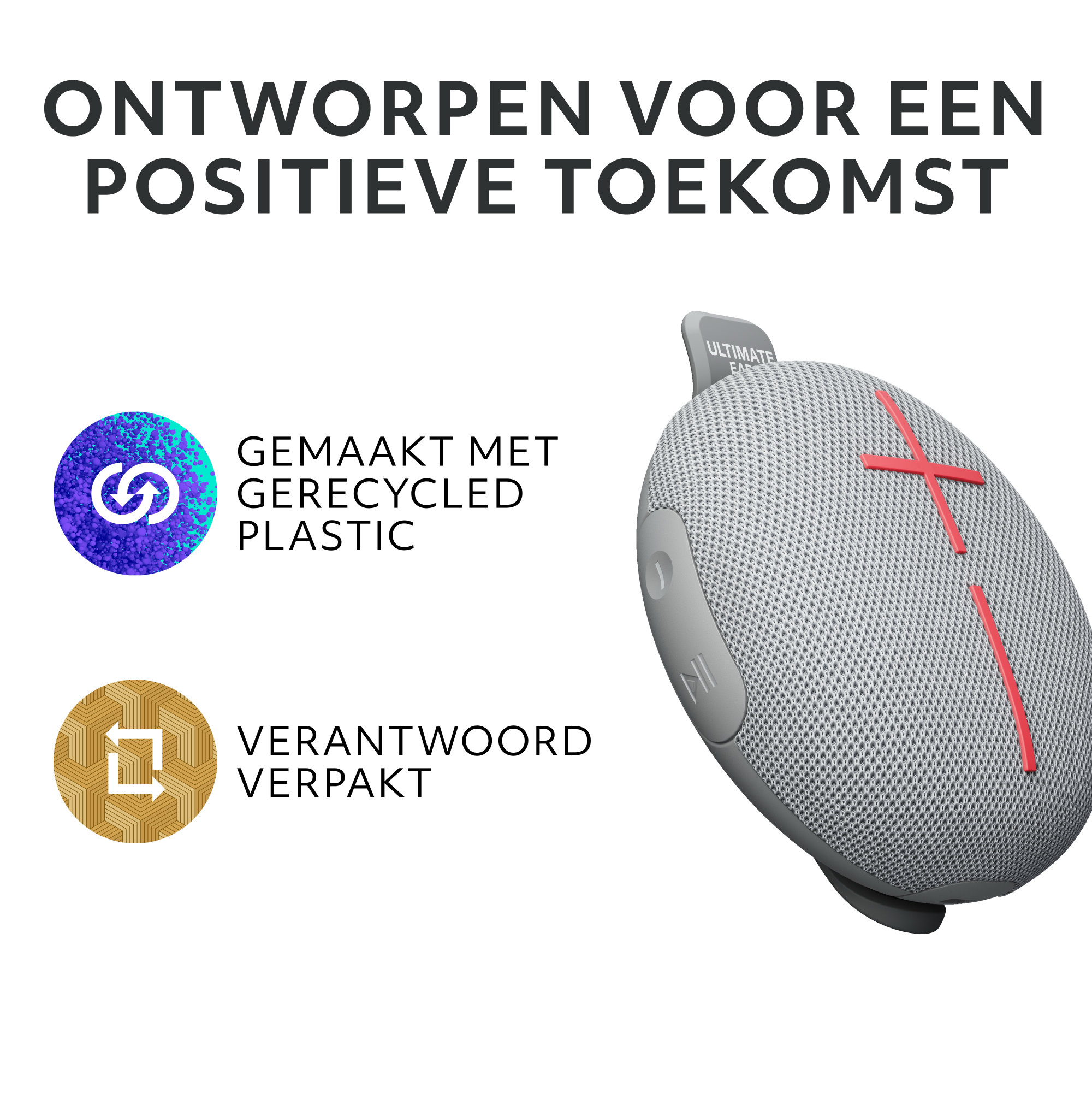 Ultimate Ears Miniroll Bluetooth speaker grijs