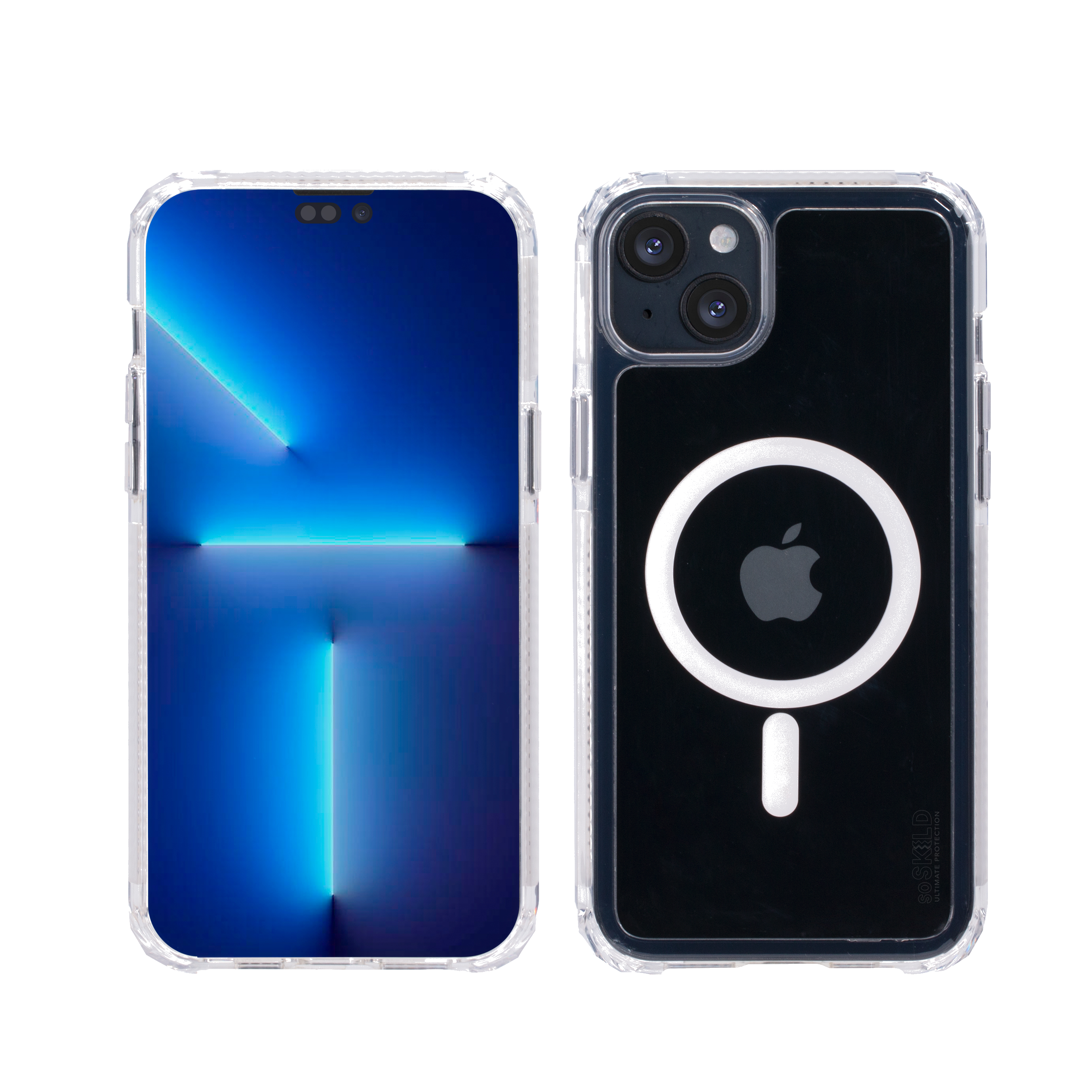 SoSkild iPhone 14 Plus Defend heavy impact case met magnetische ring transparant