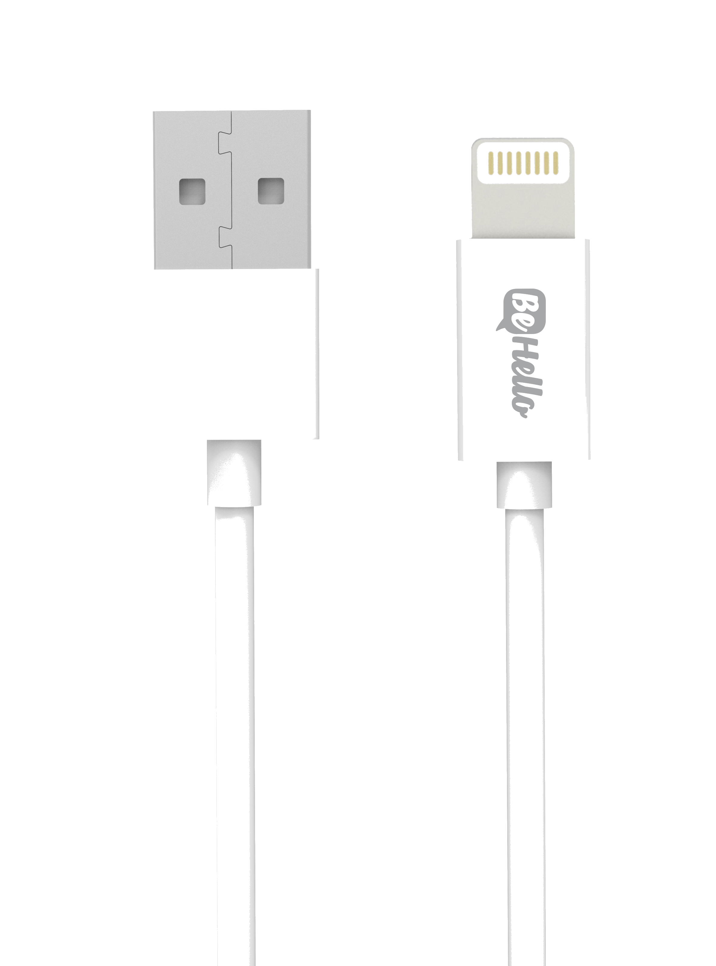 BeHello USB-A naar Lightning kabel 1.2m wit