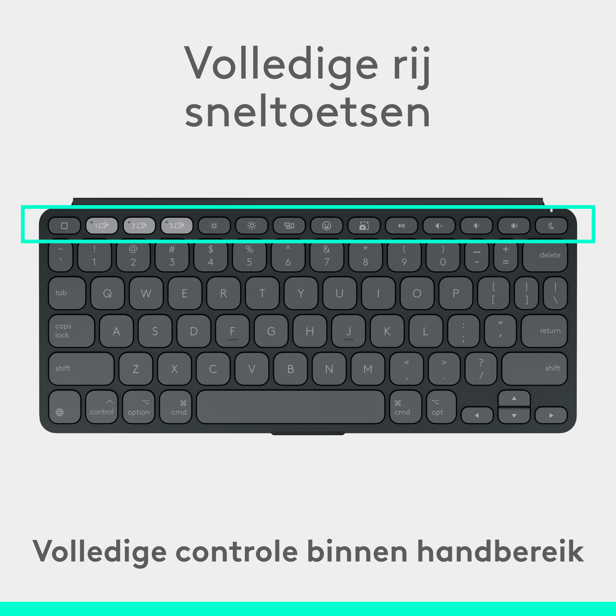 Logitech iPad Keys-To-Go 2 draadloos toetsenbord US grijs