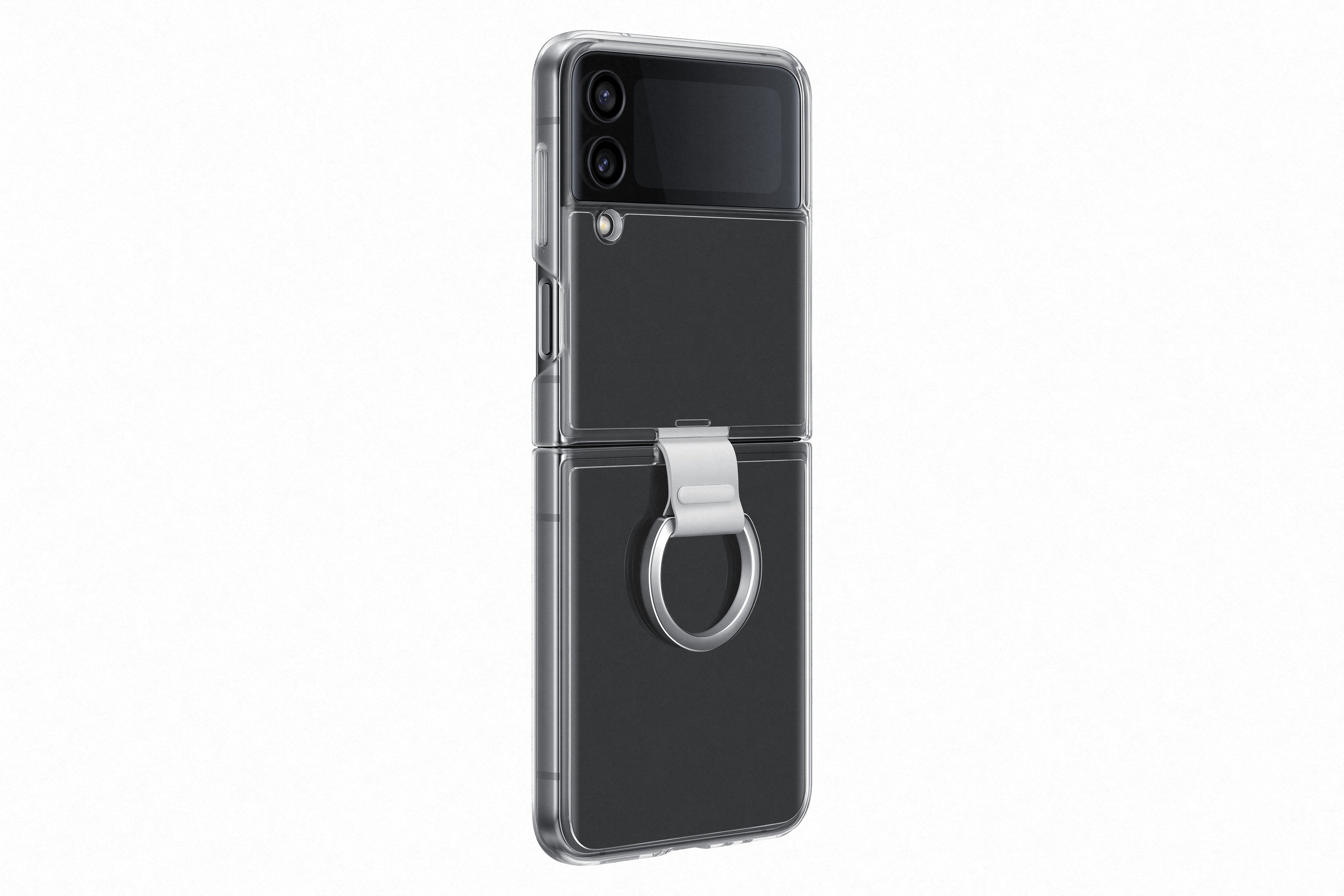 Samsung Galaxy Z Flip4 Clear case met ring transparant