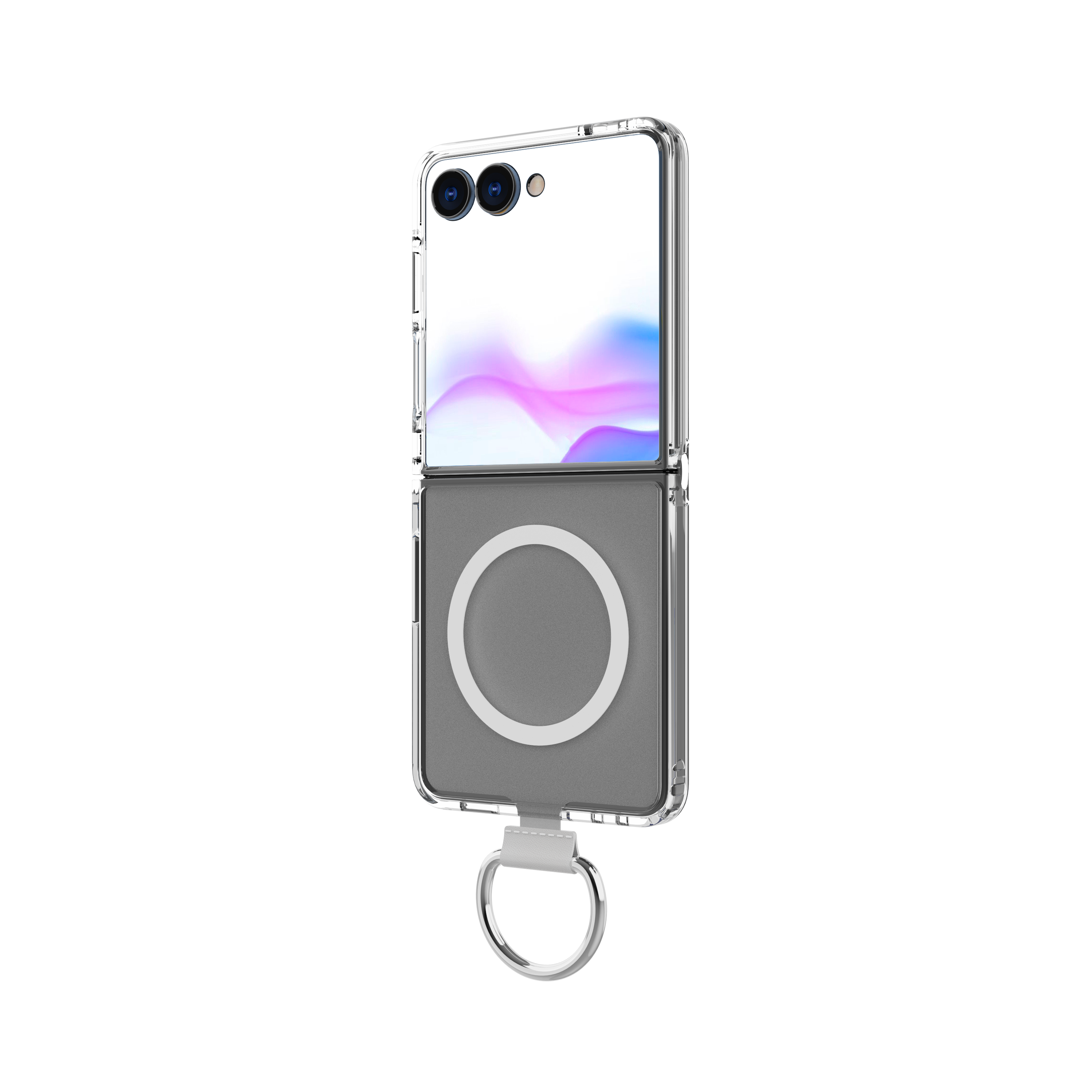 Behello Samsung Galaxy Flip7 Clear magnetic case transparant