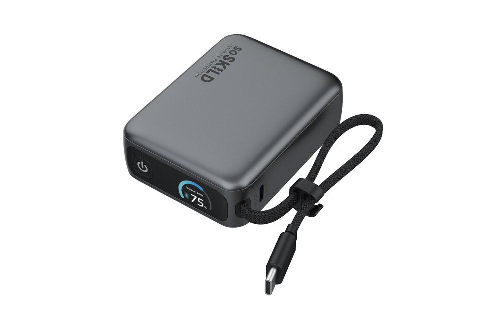 SoSkild Ultimate Powerbank 10.000 mAh 20W USB-C met geïntegreerde kabel