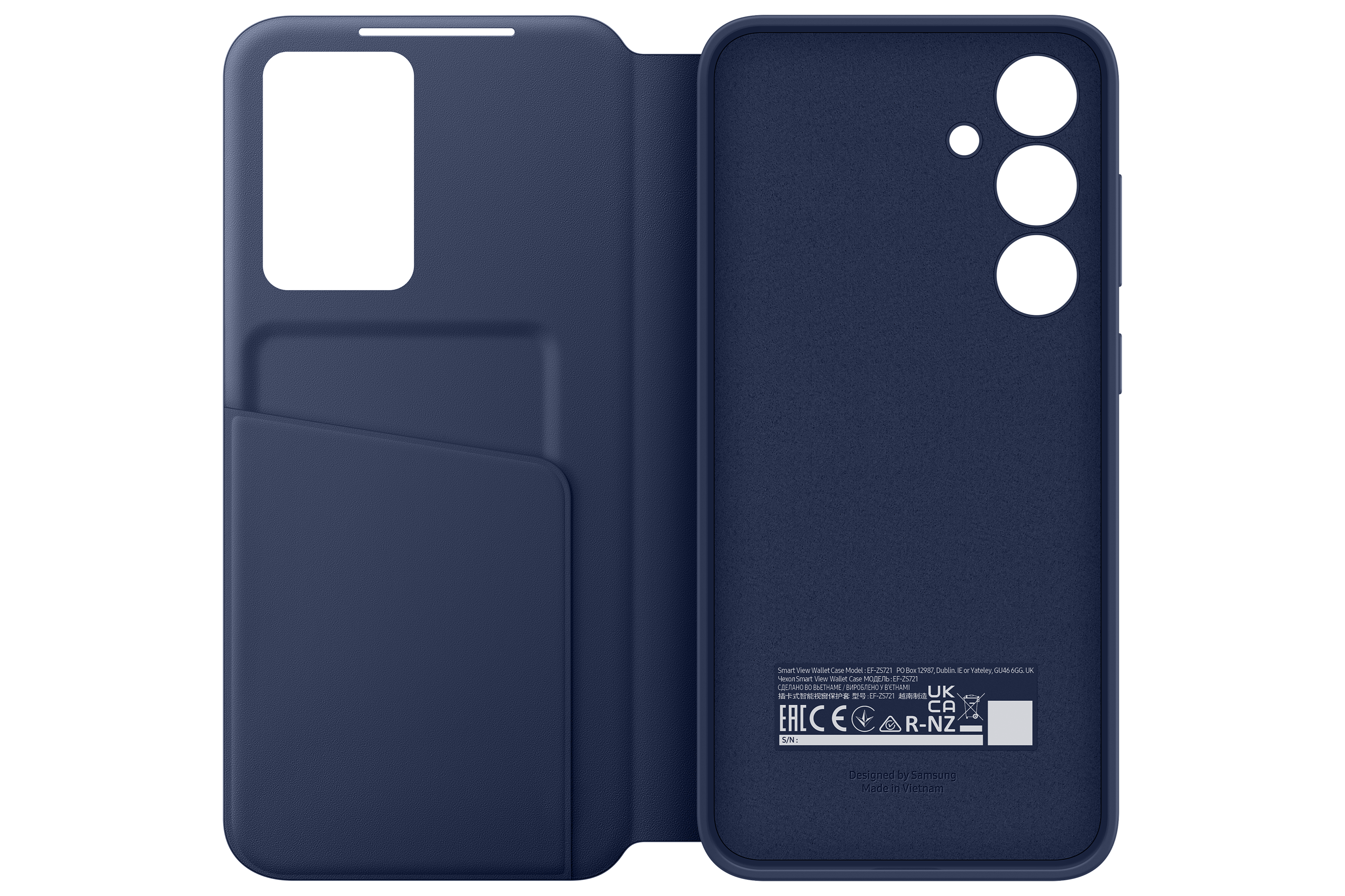 Samsung Galaxy S24 FE Smart view wallet case blauw