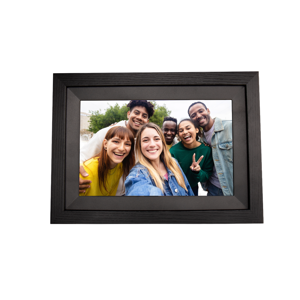 BeHello Digitale fotolijst met Frameo app 16GB donker eikenhout