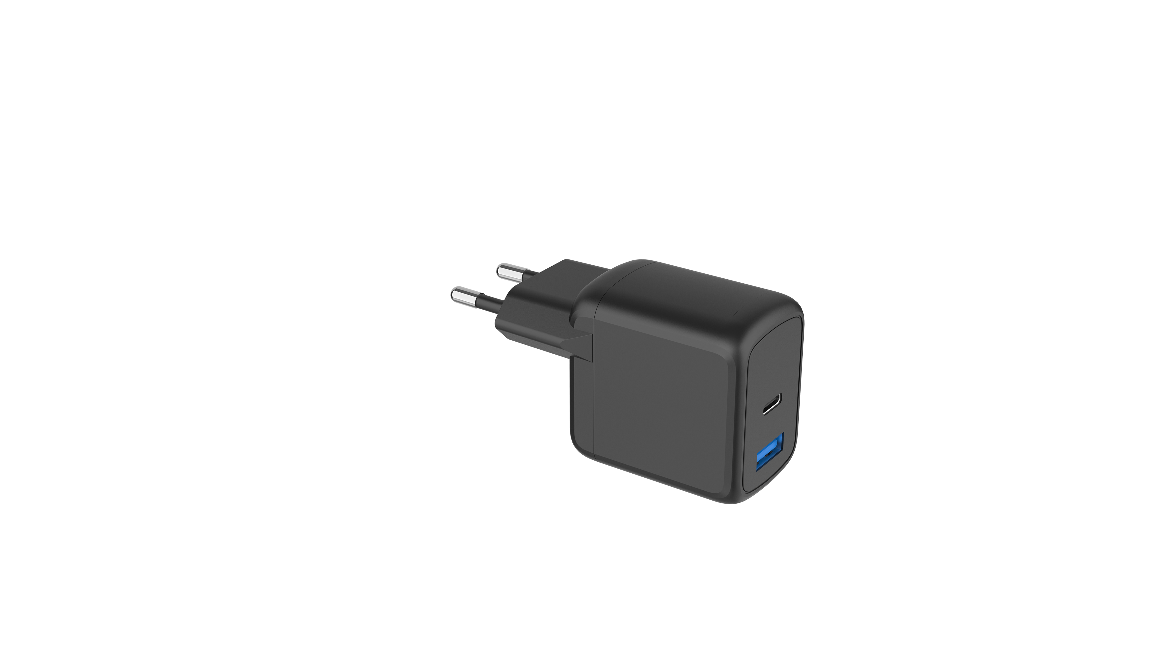 BeHello Oplader 25W GaN met 2 poorten (USB-C en USB-A) zwart