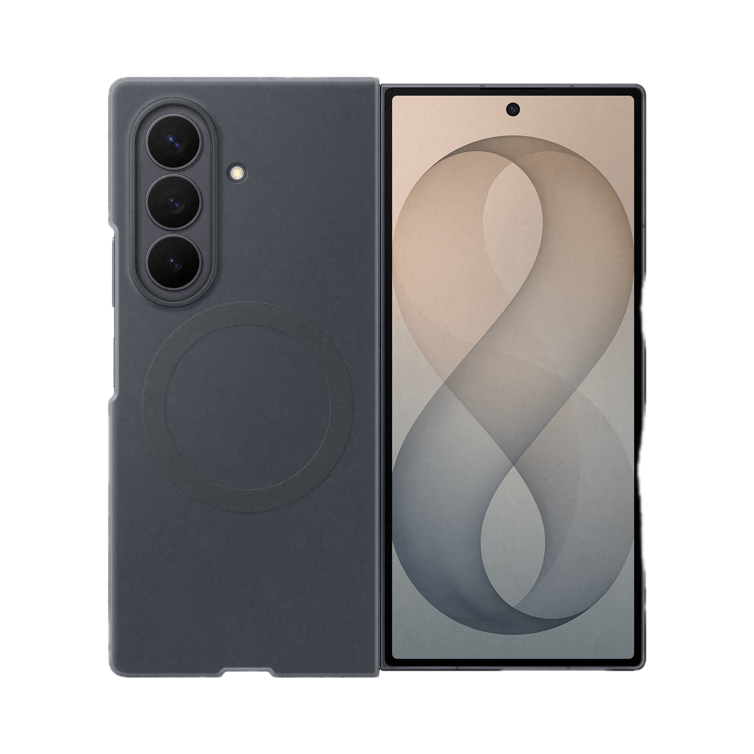 Samsung Galaxy Z Fold8 Ultra Silicone magnet case zwart