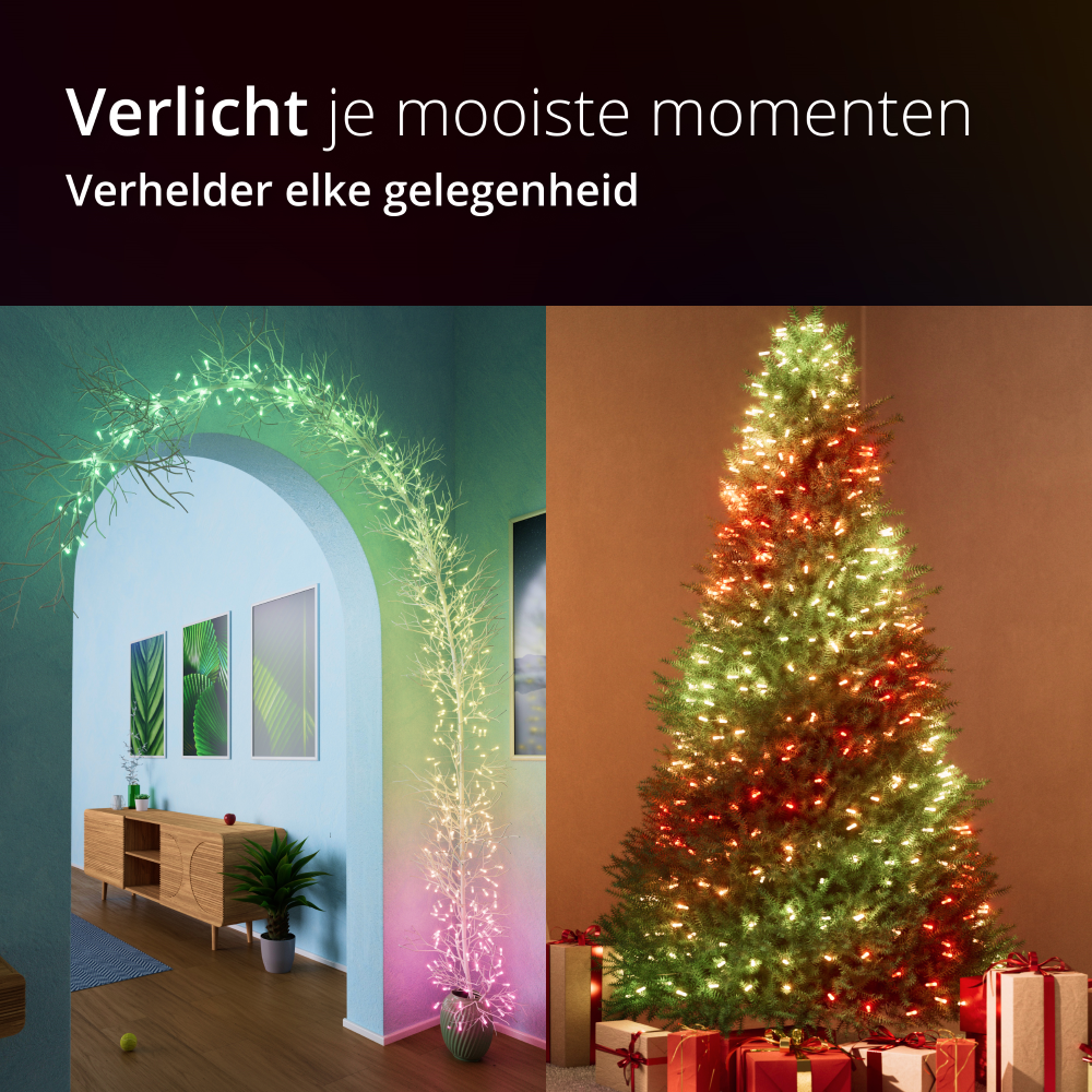 Twinkly Candies Candle slimme lichtsnoer RGB 200 lamps groen