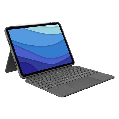 Logitech iPad Pro 11 inch (1e/2e/3e generatie) Combo touch toetsenbordcase grijs