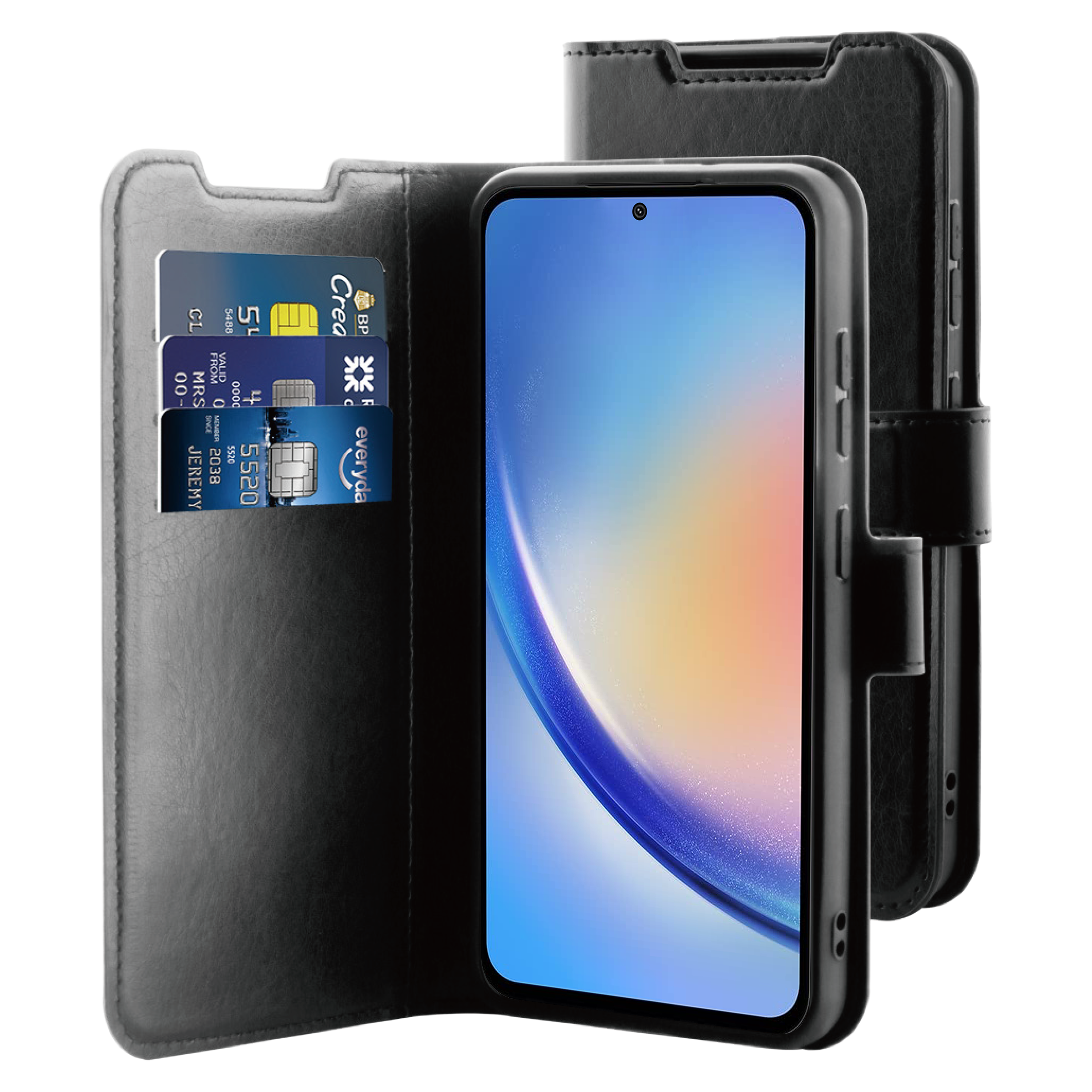 BeHello Samsung Galaxy A35 Gel wallet case zwart