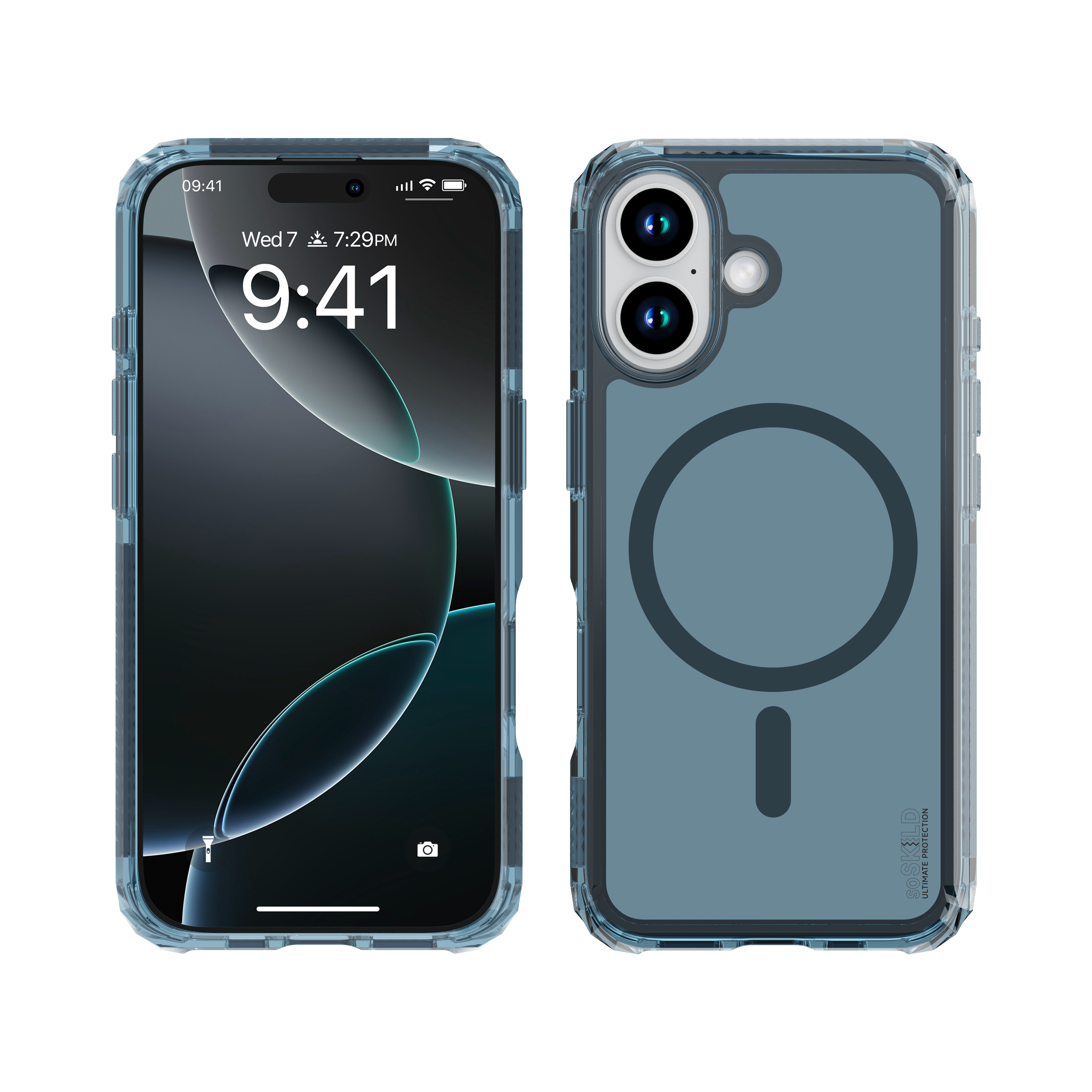 SoSkild iPhone 17 Defend heavy impact case met magnetische ring grijs