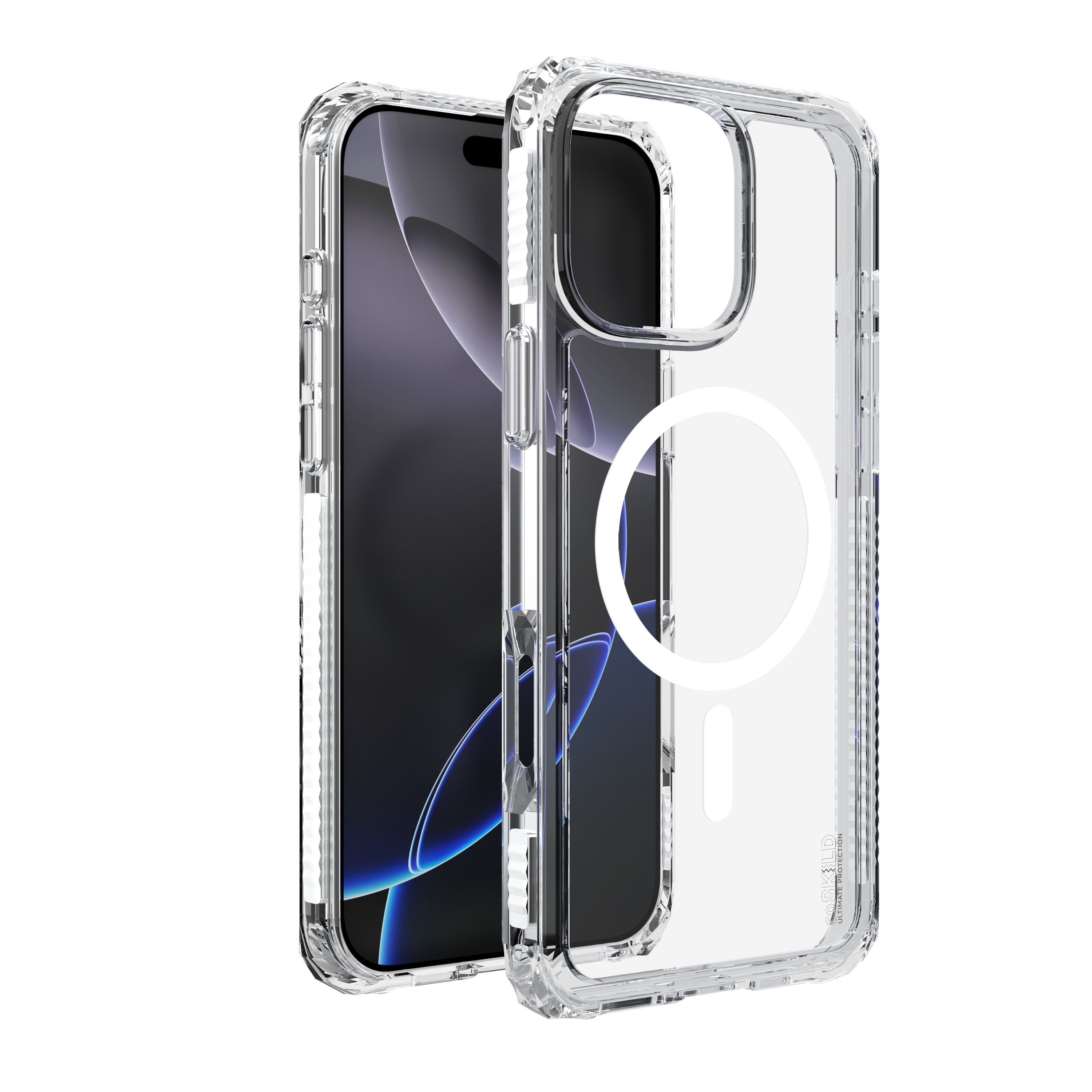 SoSkild iPhone 16 Pro Max Defend heavy impact case met magnetische ring transparant