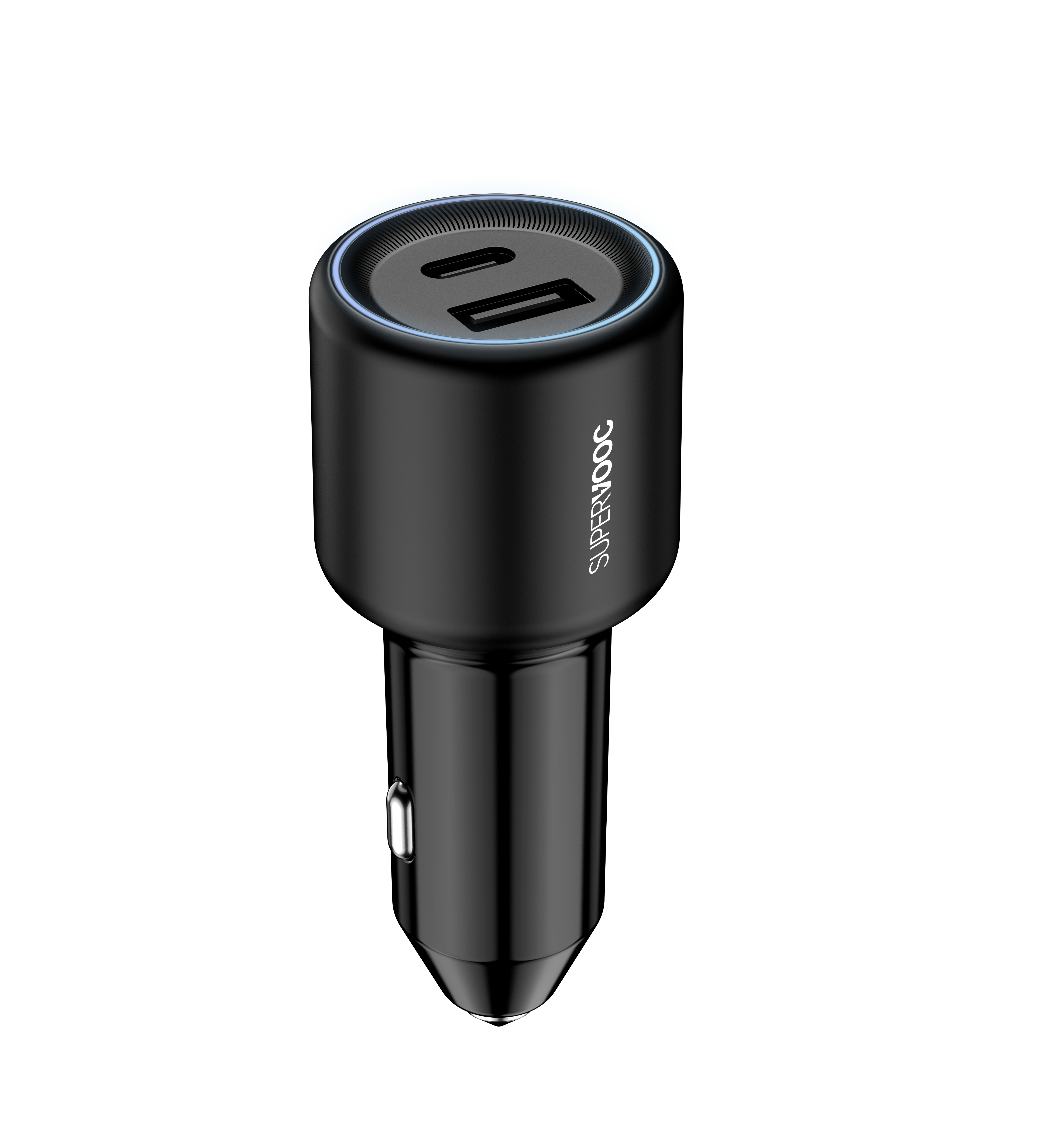 OPPO SUPERVOOC autolader 80W met 2 poorten (USB-C en USB-A) zwart