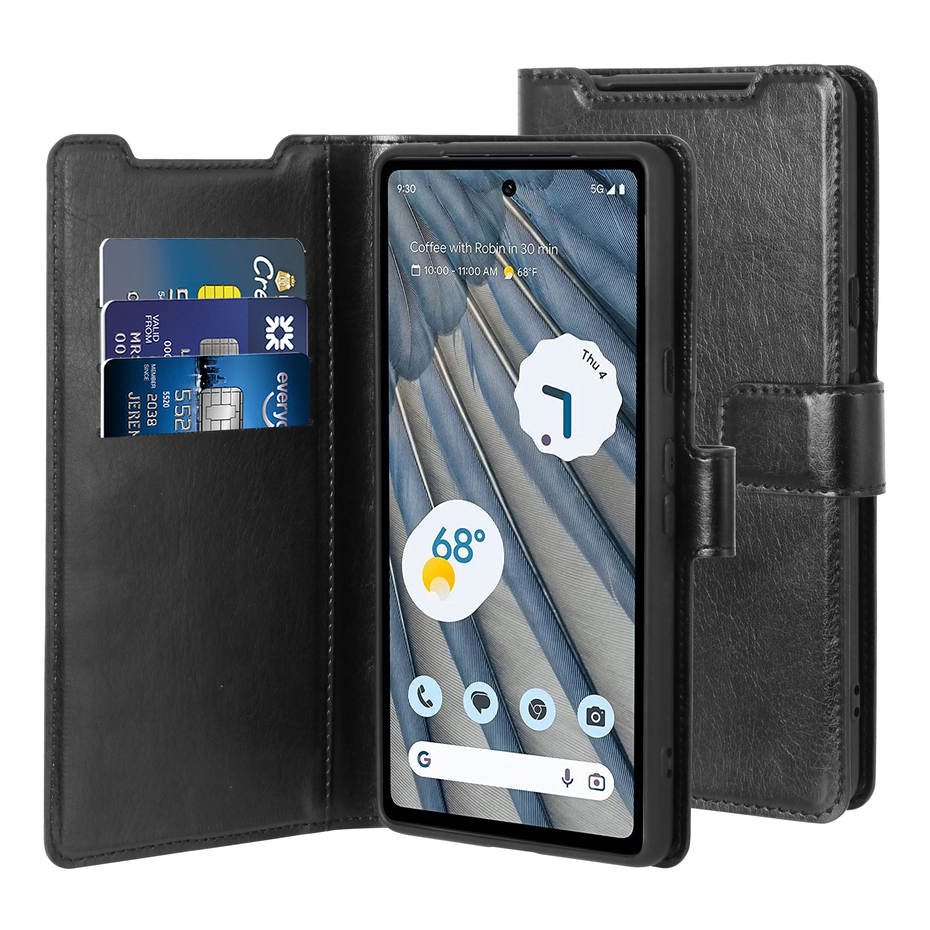 BeHello Google Pixel 8 Gel wallet case zwart
