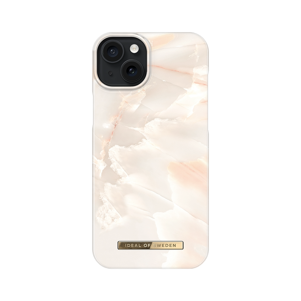 iDeal of Sweden iPhone 15 Plus Fashion back case rose pearl marble