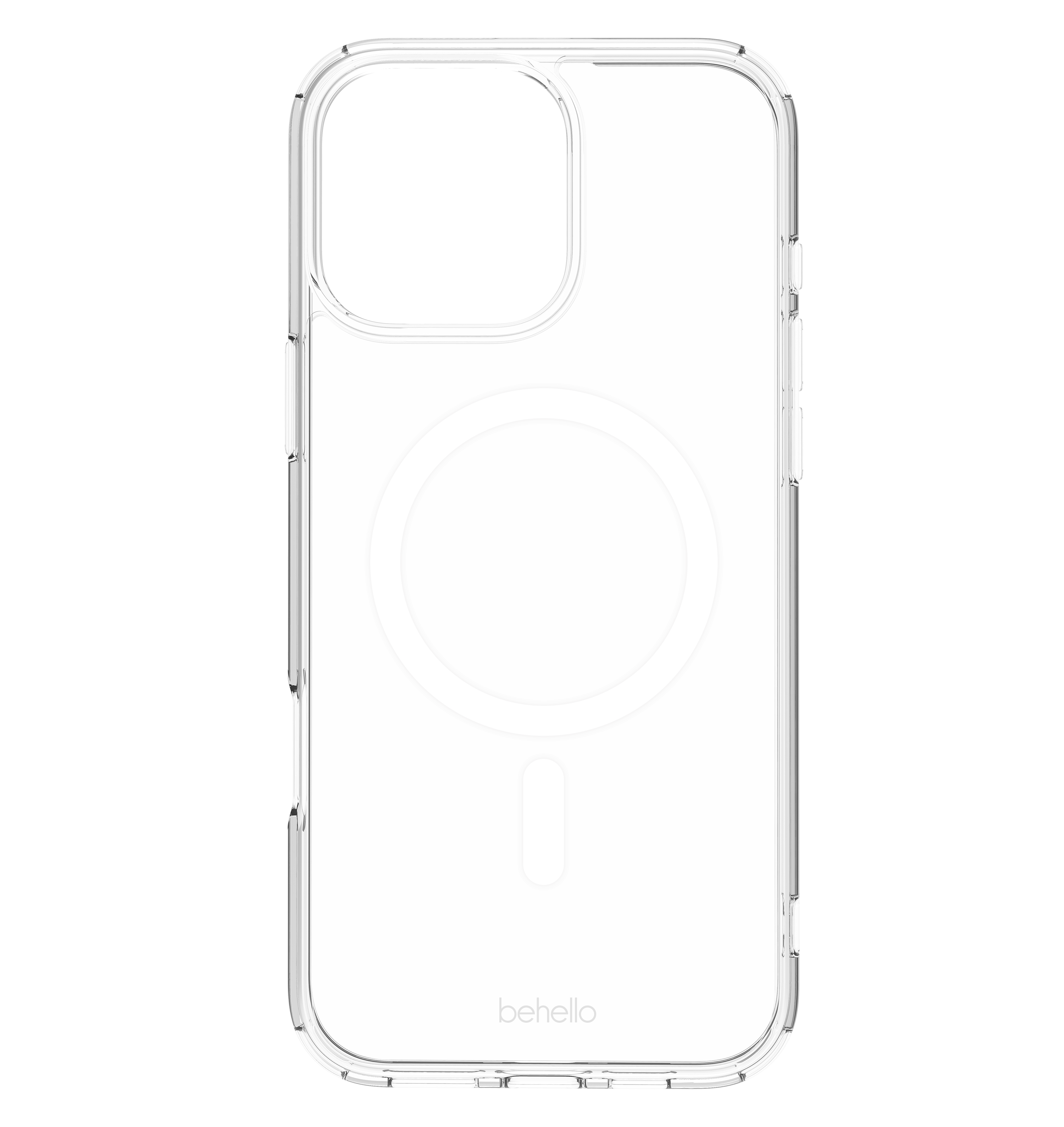 BeHello iPhone 16 Pro Max Clear case met magnetische ring zwart