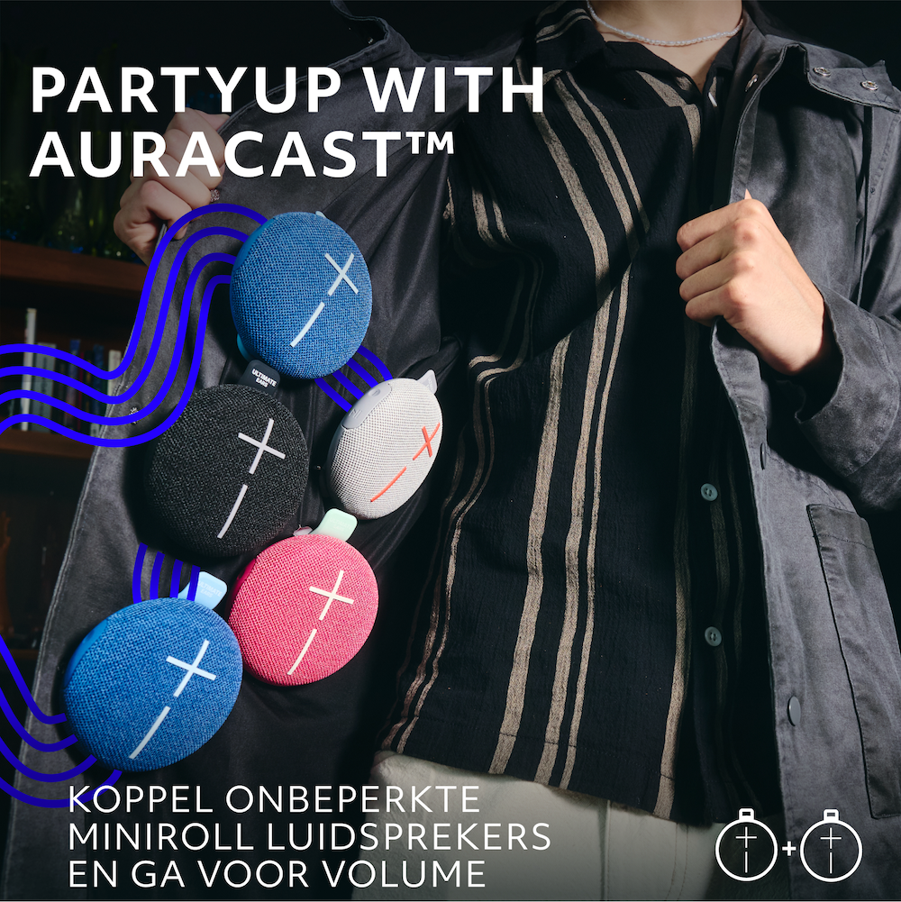 Ultimate Ears Miniroll bluetooth speaker roze