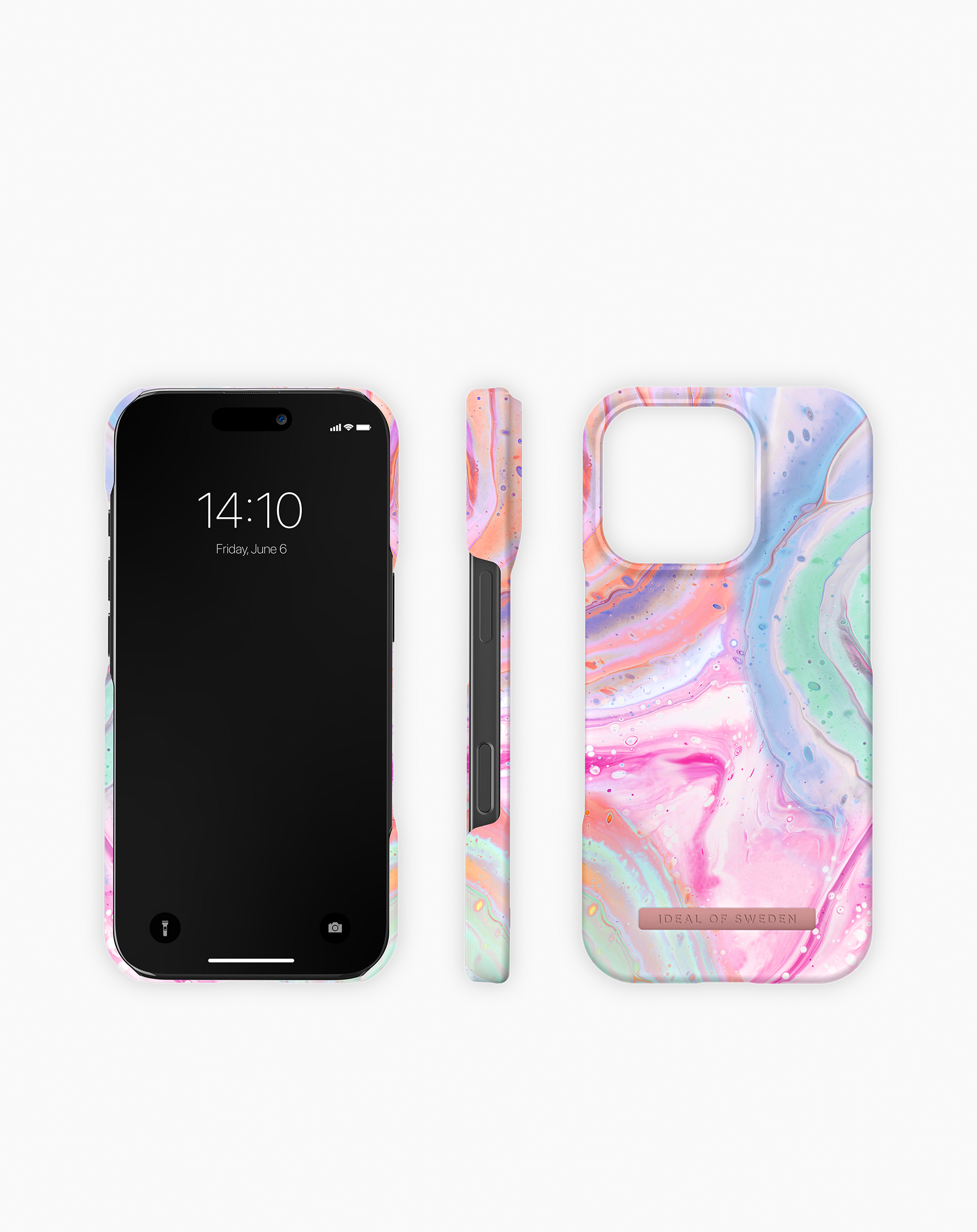 iDeal of Sweden iPhone 16 Pro Fashion back case met magnetische ring pastel marble