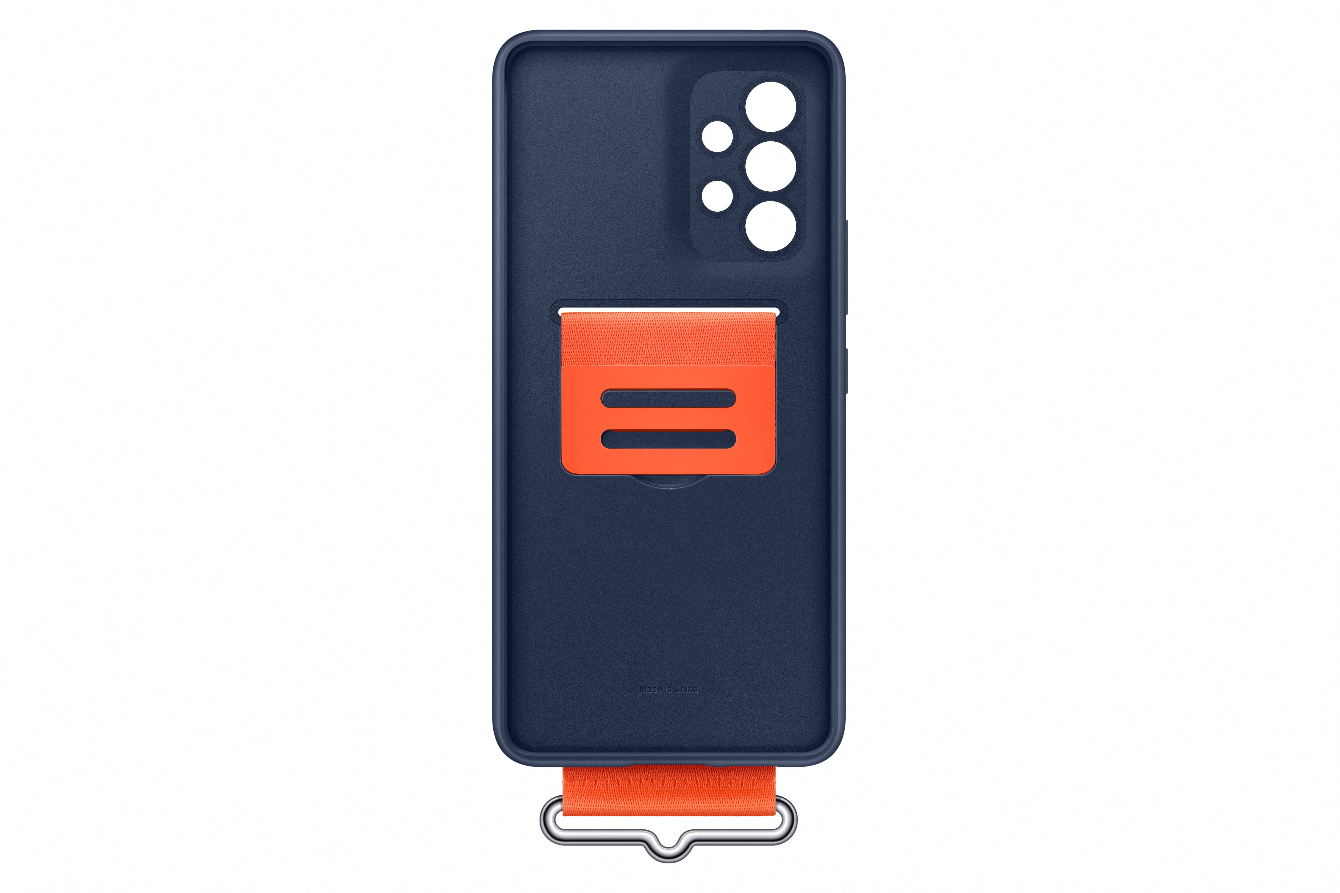 Samsung Galaxy A53 Silicone case met strap navy