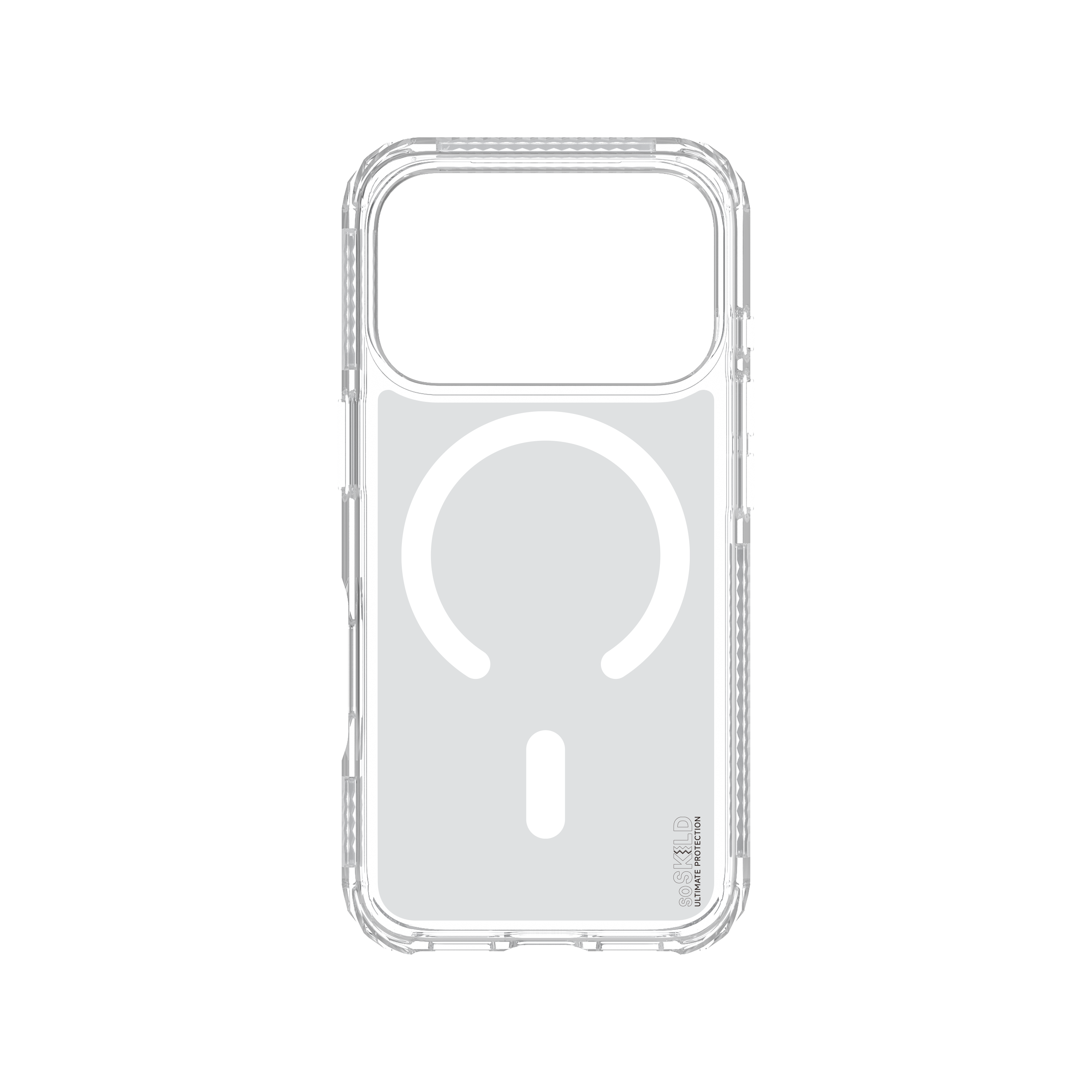 SoSkild iPhone 17 Pro Defend heavy impact case met magnetische ring transparant