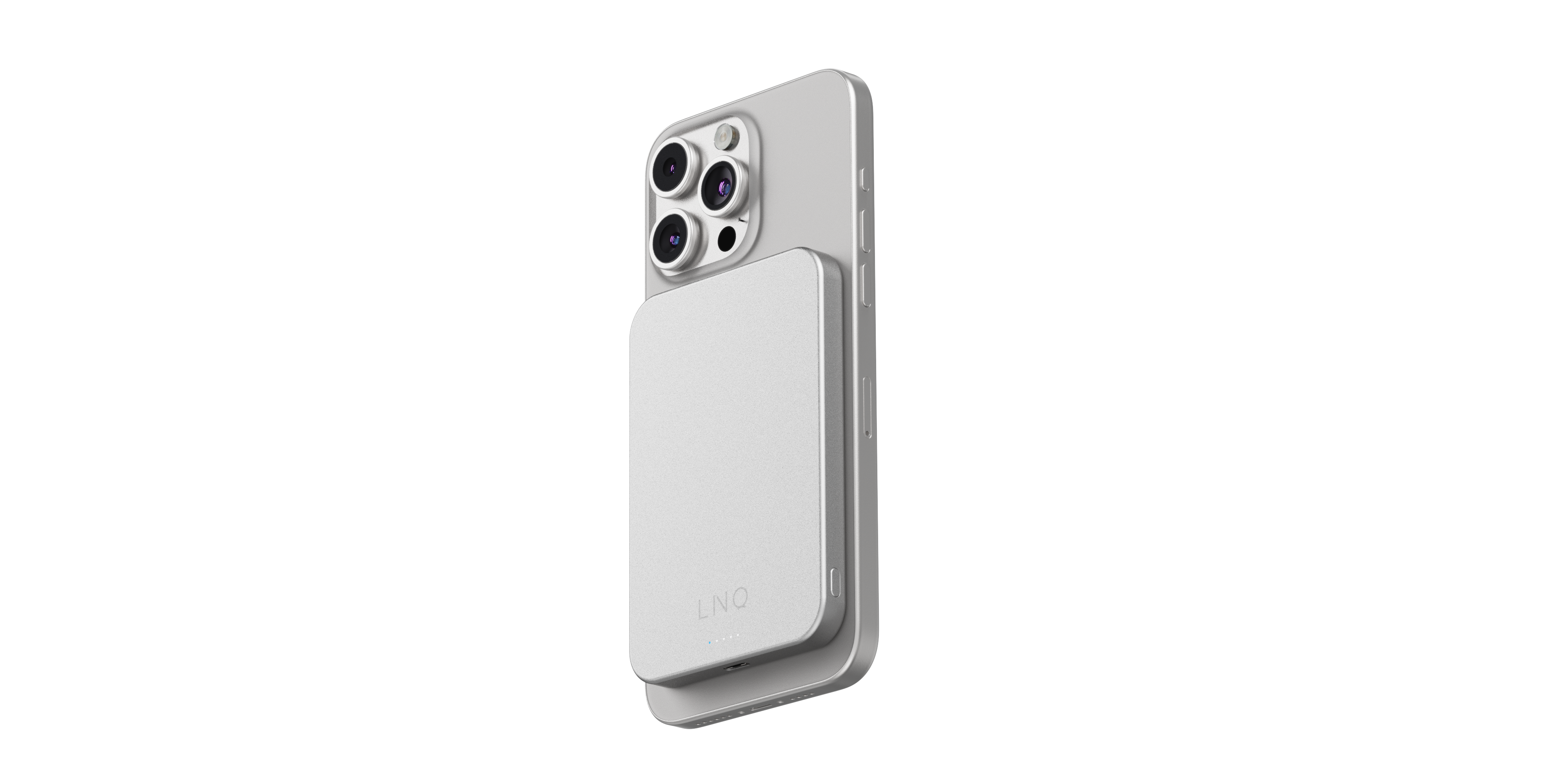 LINQ Draadloze powerbank met magnetische ring 5.000mAh grijs