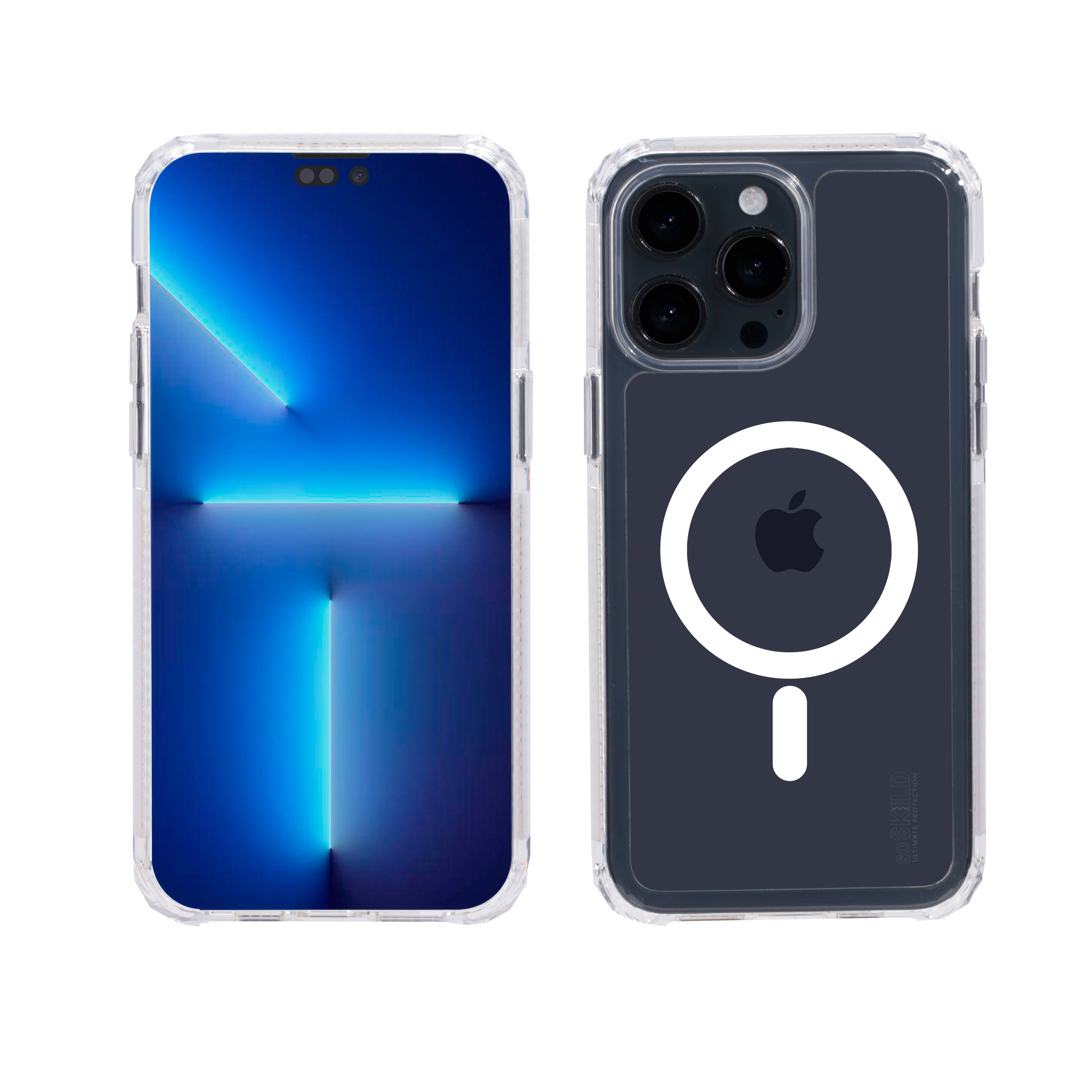 SoSkild iPhone 14 Pro Max Defend heavy impact case met magnetische ring transparant