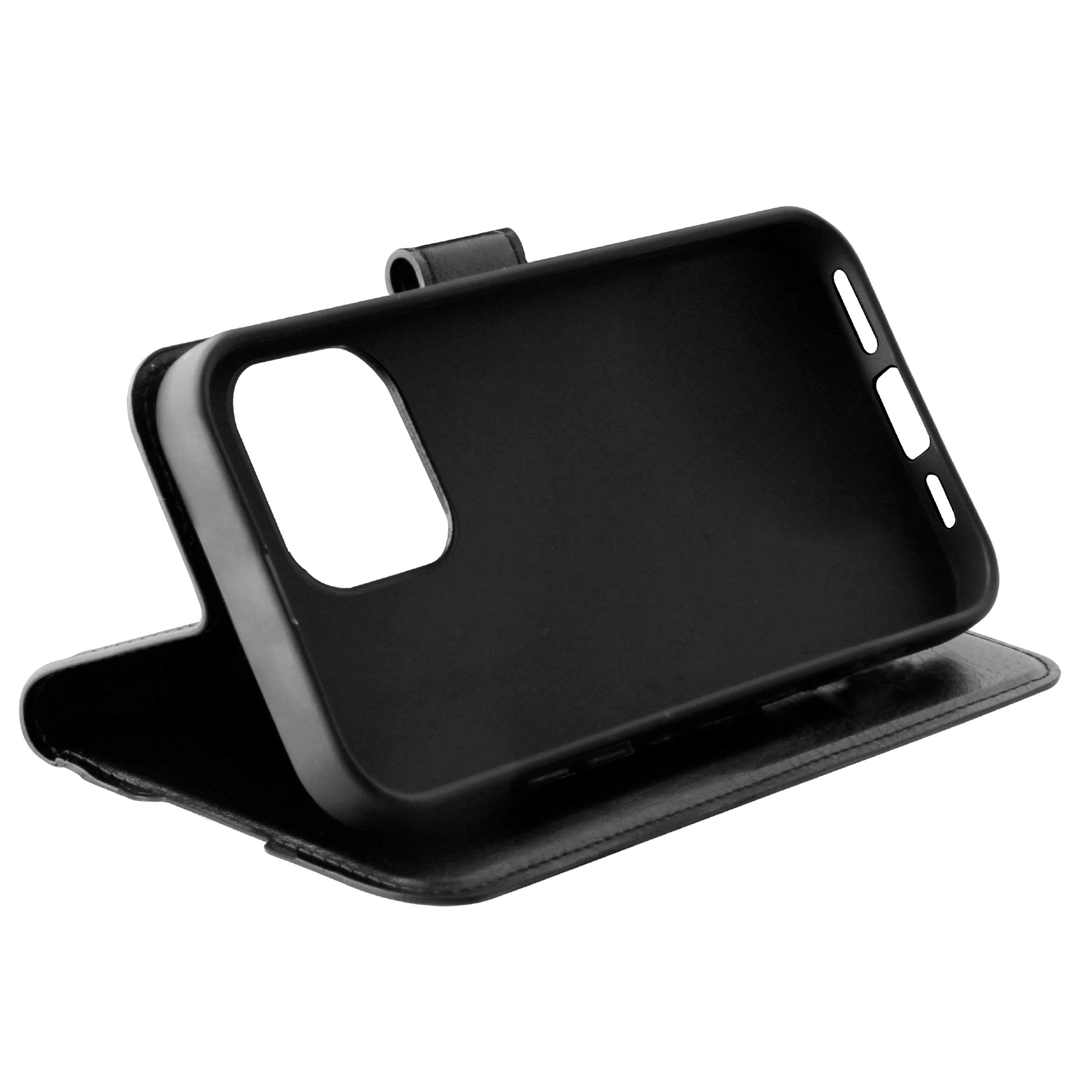 BeHello iPhone 15 Pro Max Gel wallet case zwart