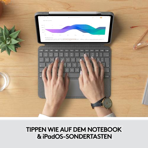 Logitech iPad Pro 11 inch (1e/2e/3e generatie) Combo touch toetsenbordcase grijs