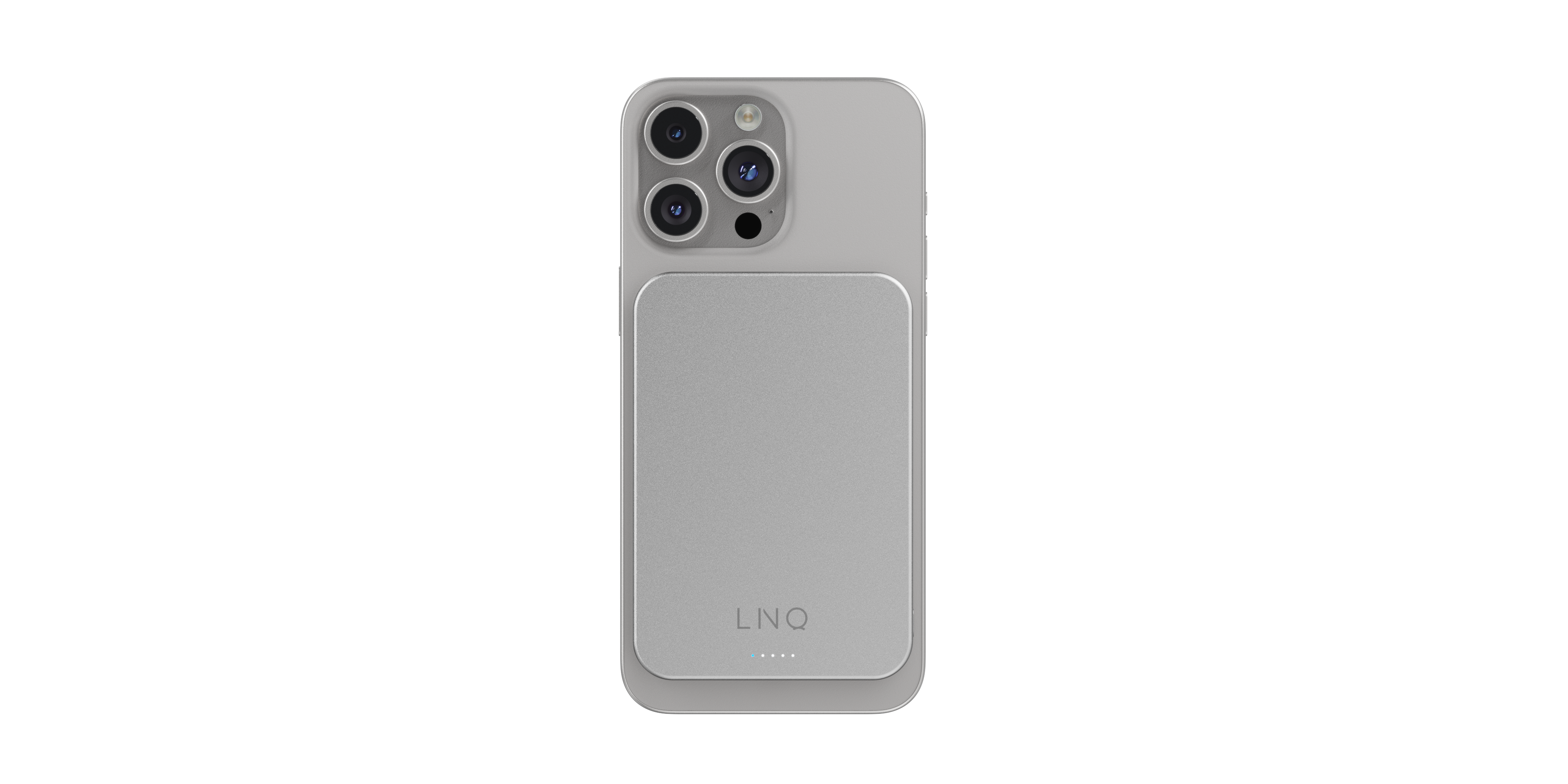 LINQ Draadloze powerbank met magnetische ring 5.000mAh grijs