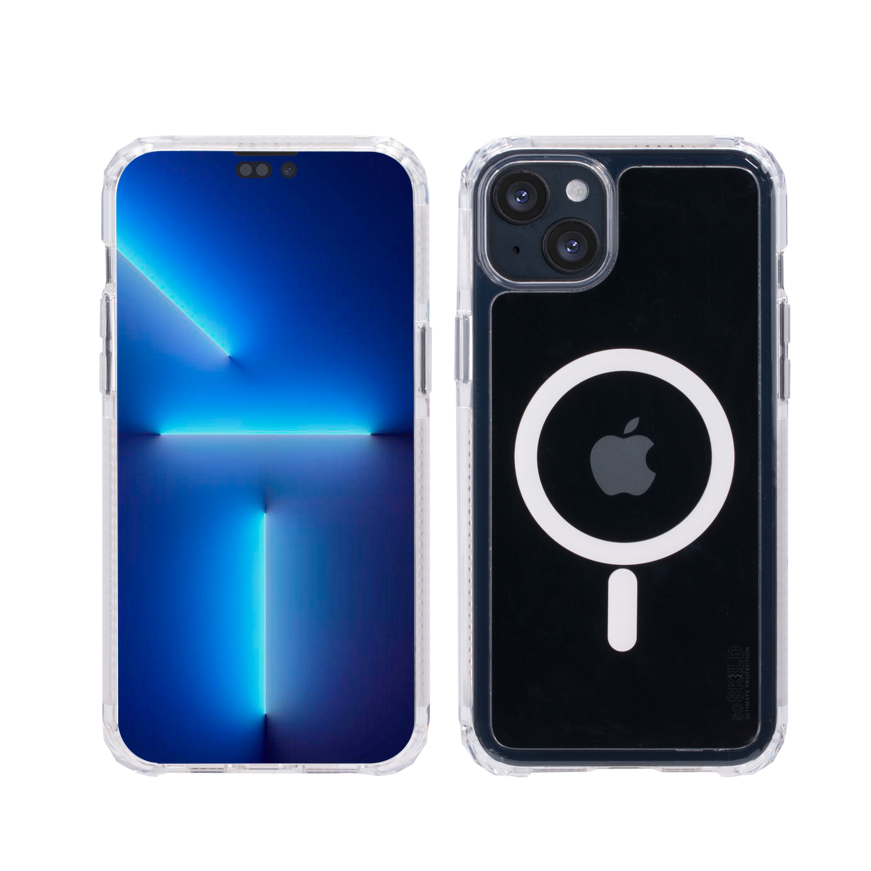 SoSkild iPhone 14 Plus Defend heavy impact case met magnetische ring transparant