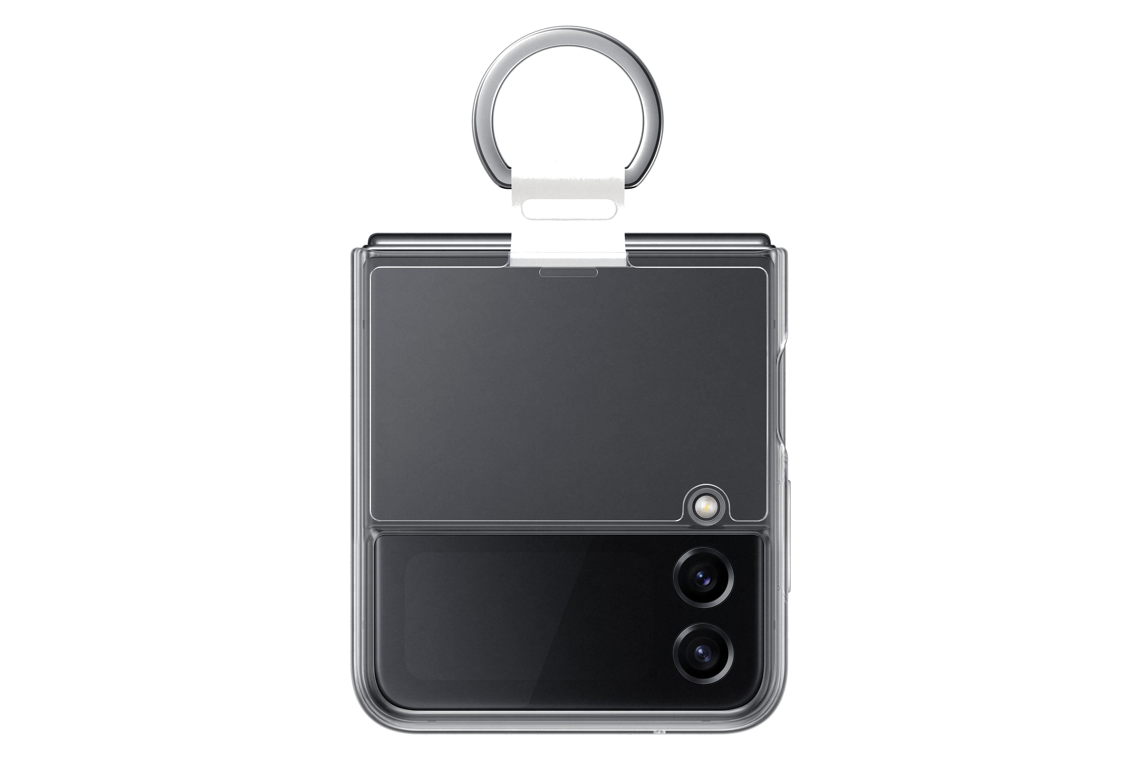 Samsung Galaxy Z Flip4 Clear case met ring transparant