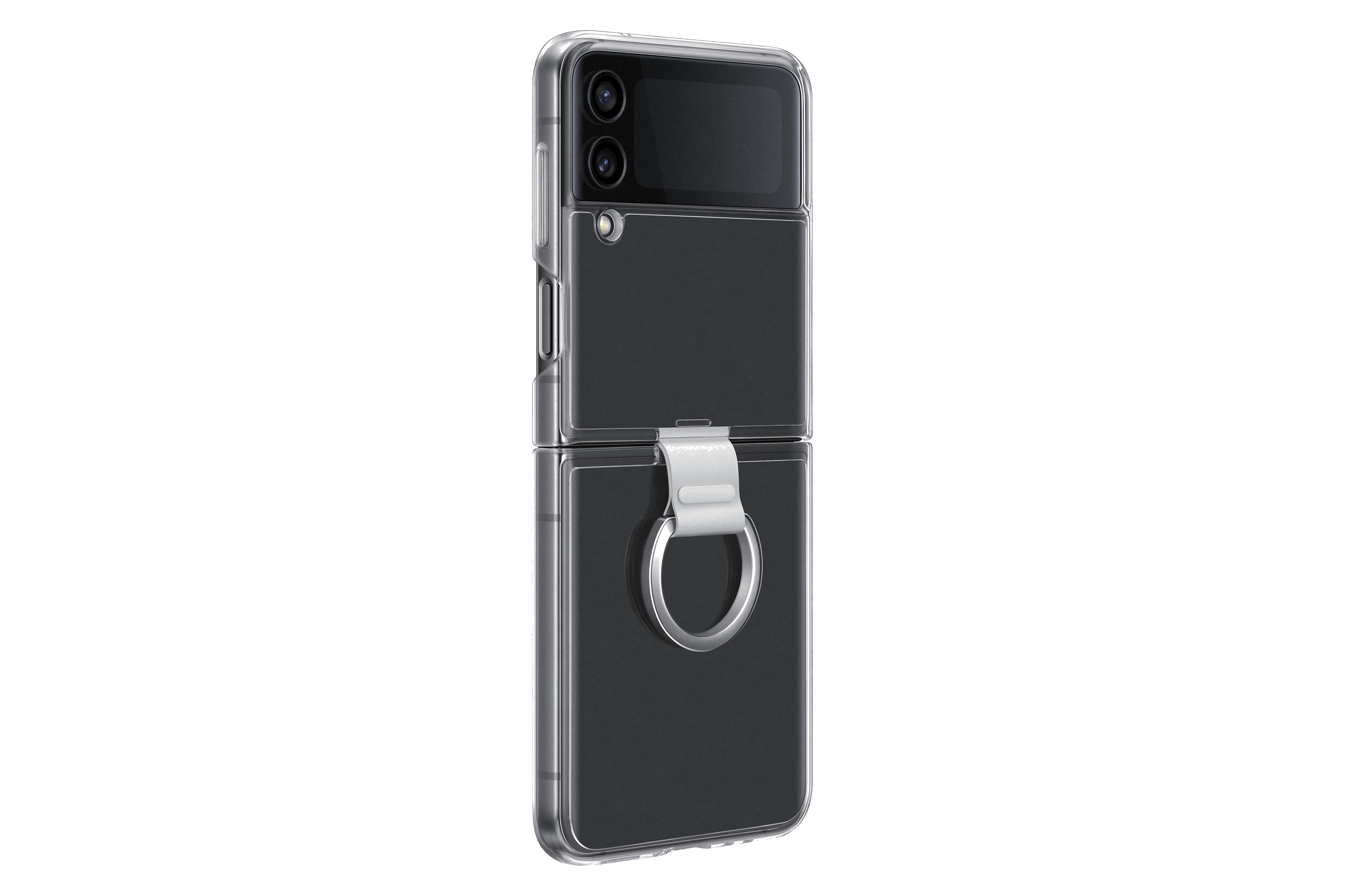 Samsung Galaxy Z Flip4 Clear case met ring transparant