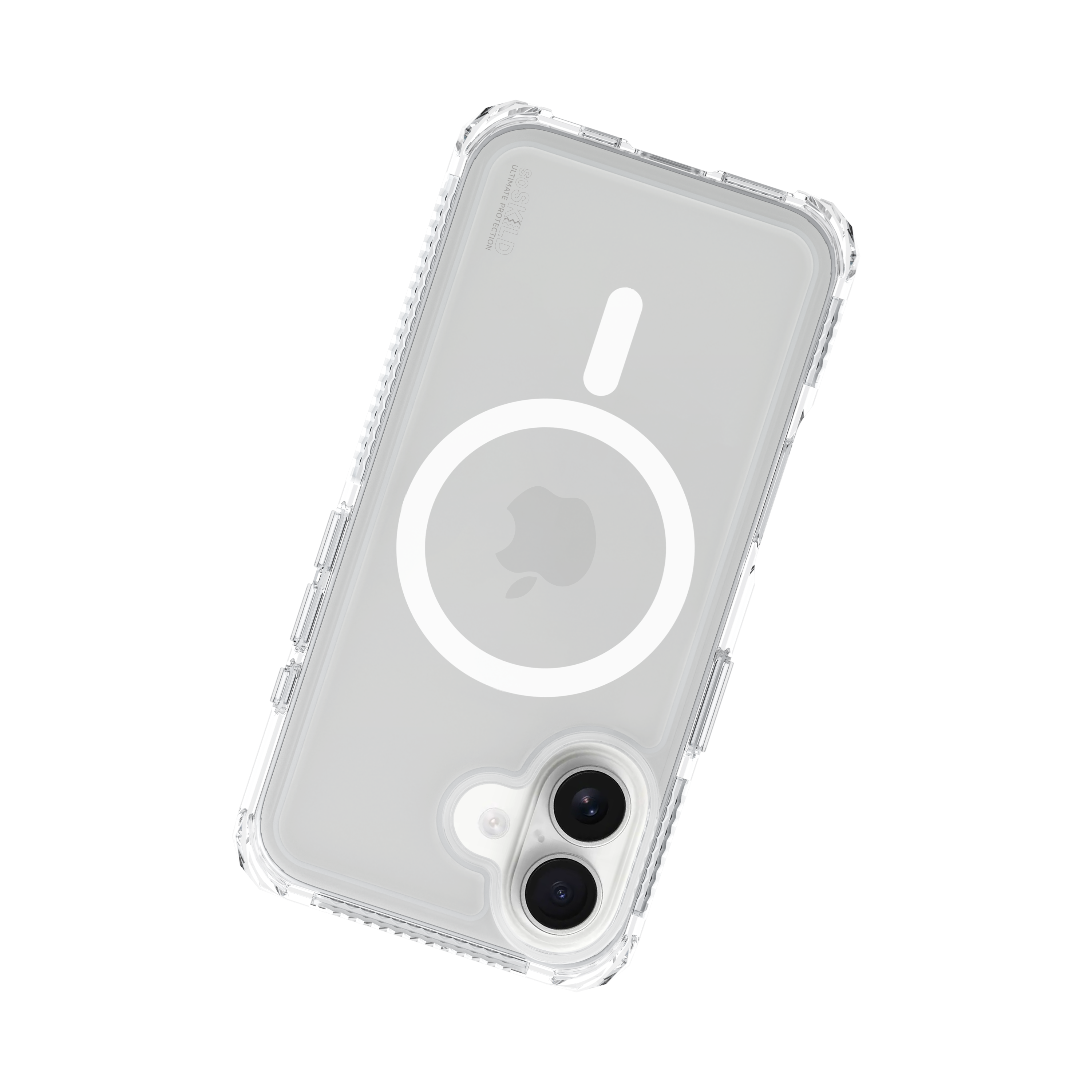 SoSkild iPhone 16 Defend heavy impact case met magnetische ring transparant