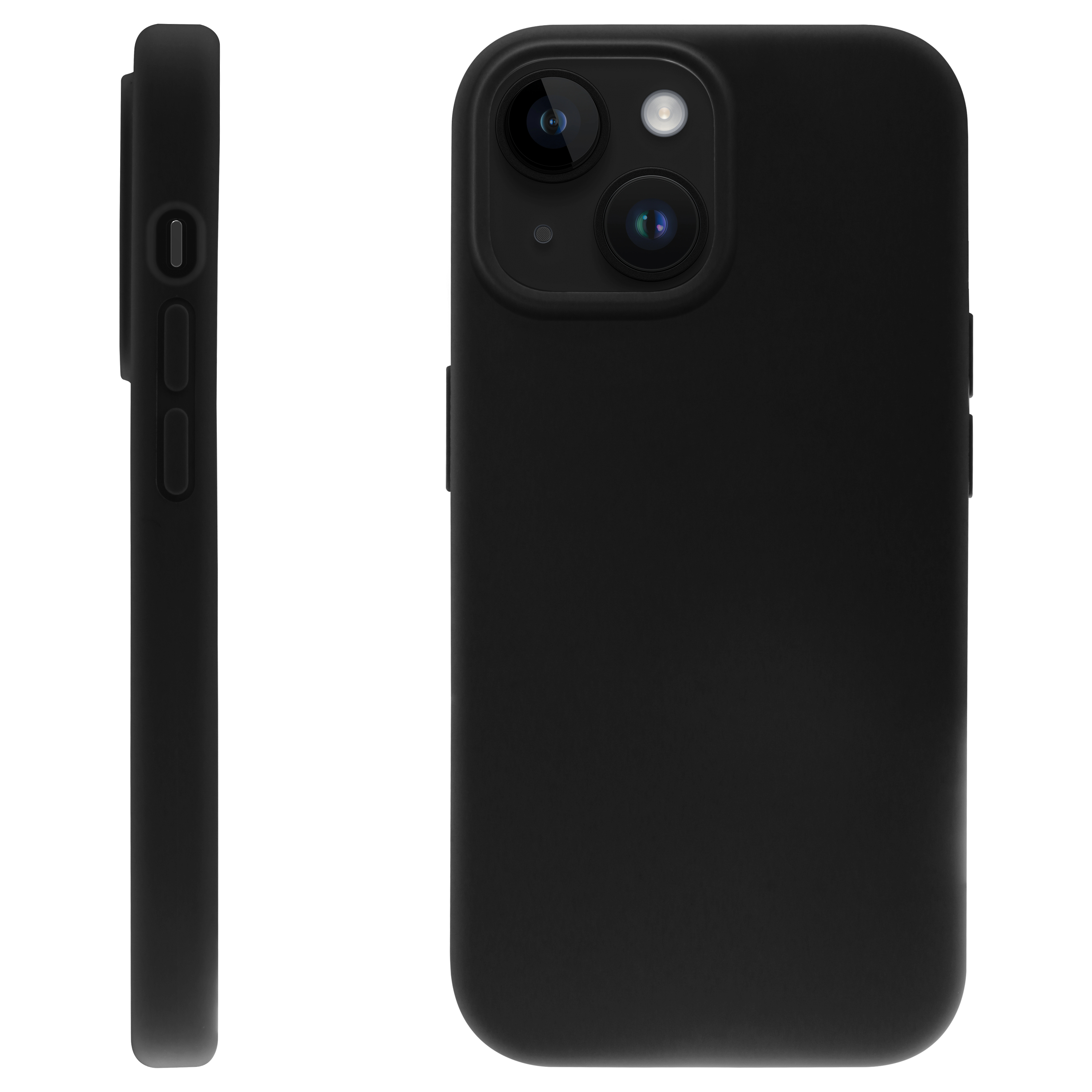 BeHello iPhone 15 Soft touch case met magnetische ring zwart