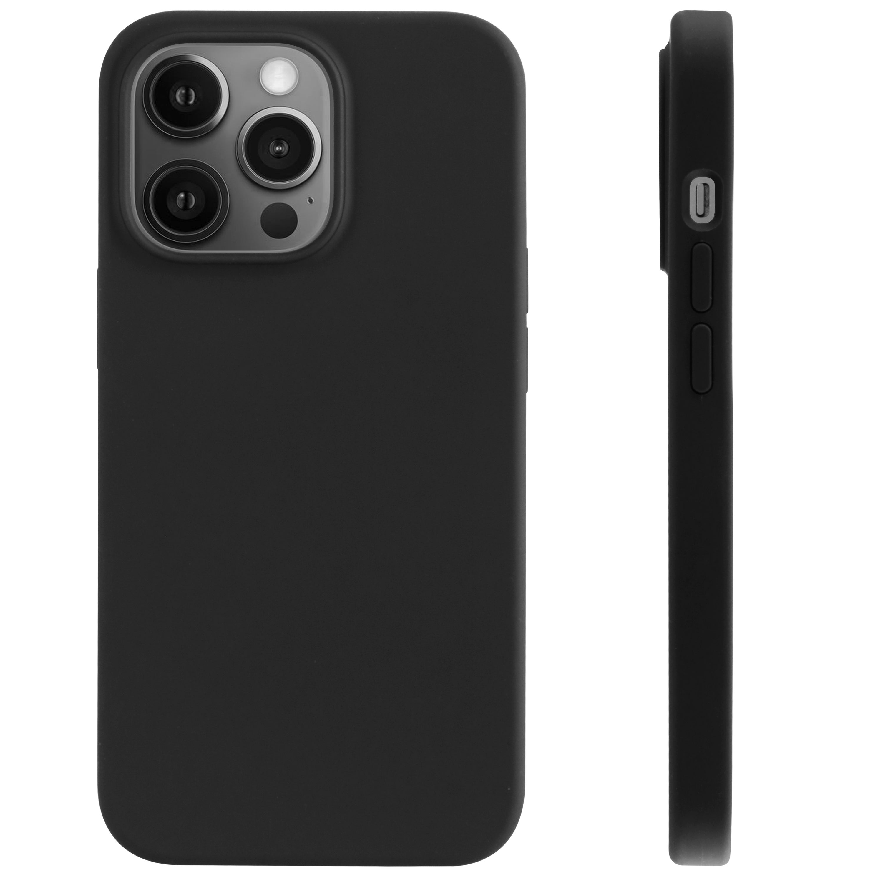 BeHello iPhone 13 Pro Max Liquid Silicone case zwart