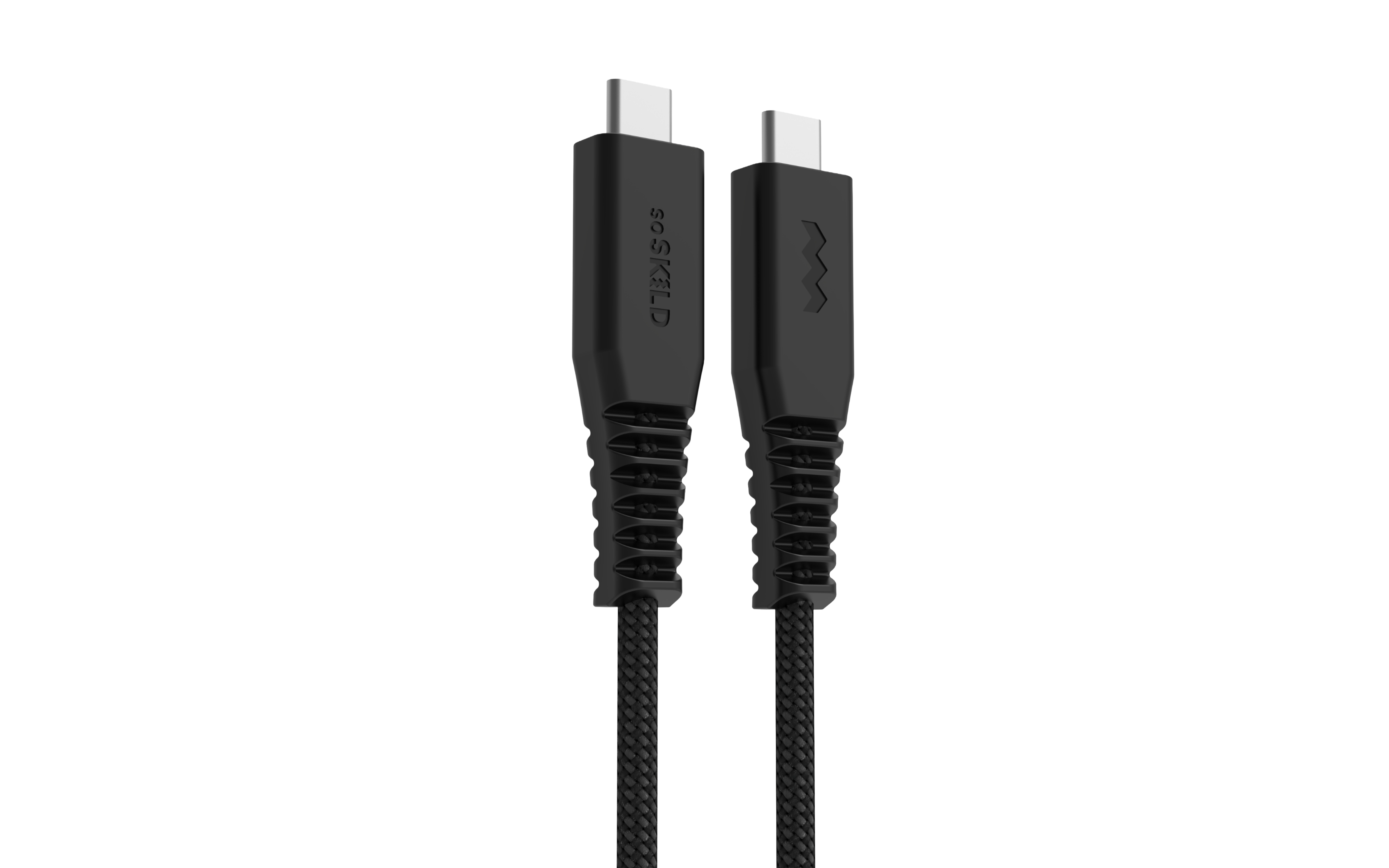 SoSkild Ultimate 4K Video Cable USB-C naar USB-C 240W verstevigde kabel 1,5m zwart