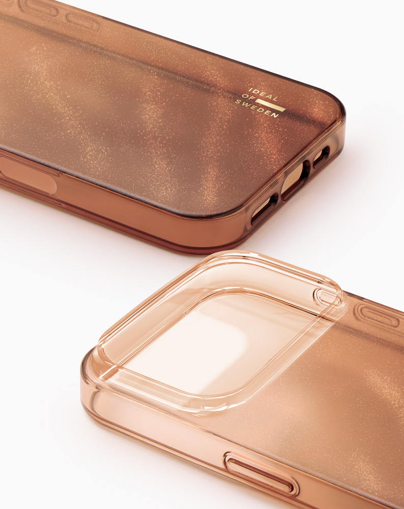 iDeal of Sweden iPhone 17 Pro Glitter glow case met magnetische ring mocha mousse