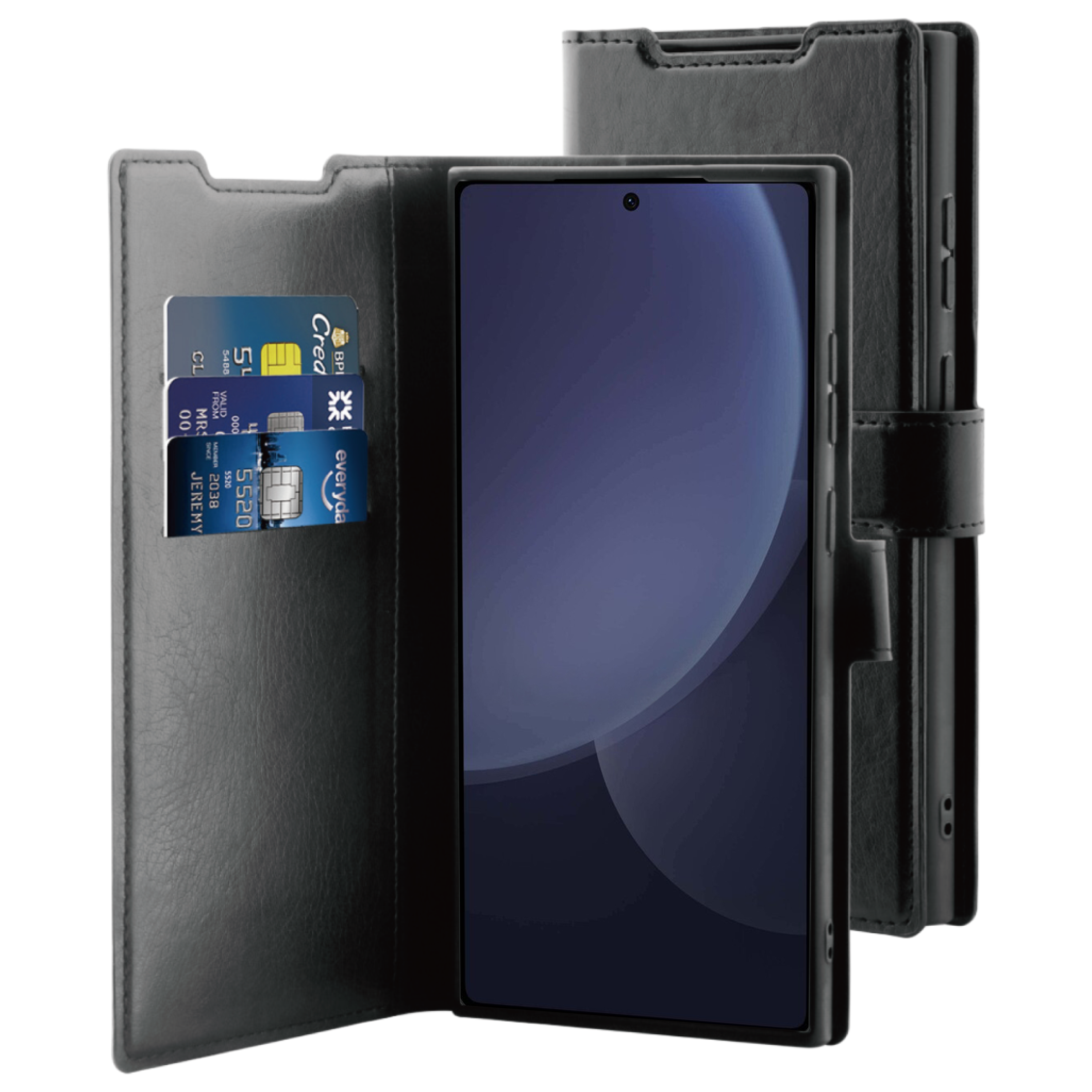 BeHello Samsung Galaxy S25 Ultra Gel wallet case zwart