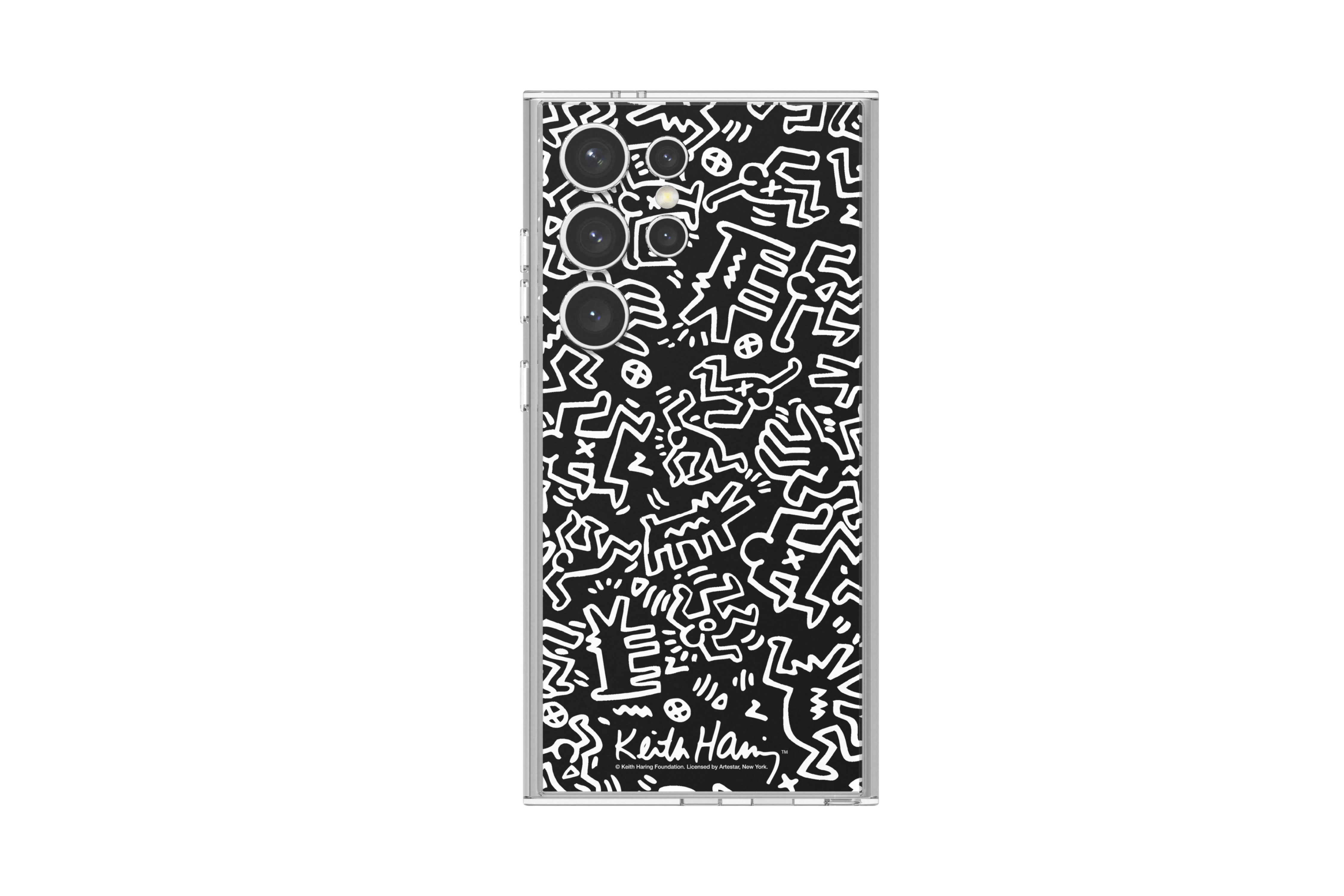 Samsung Galaxy S24 Ultra Keith Haring mono plate kaart zwart