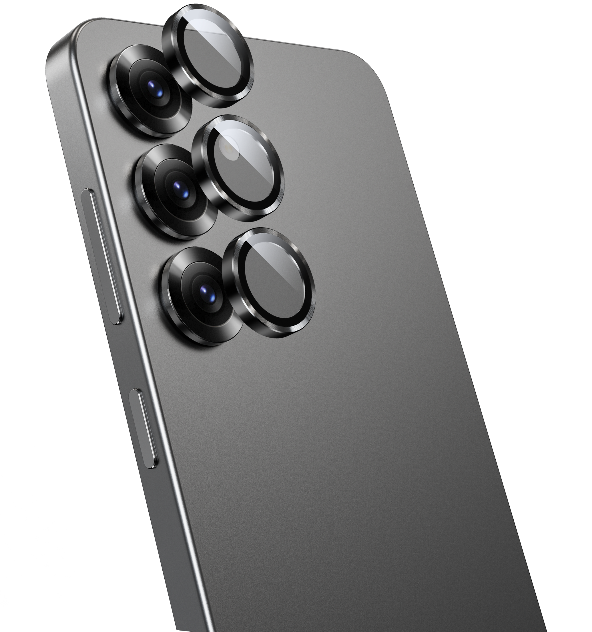 BeHello Samsung Galaxy S25 Camera lens protector zwart