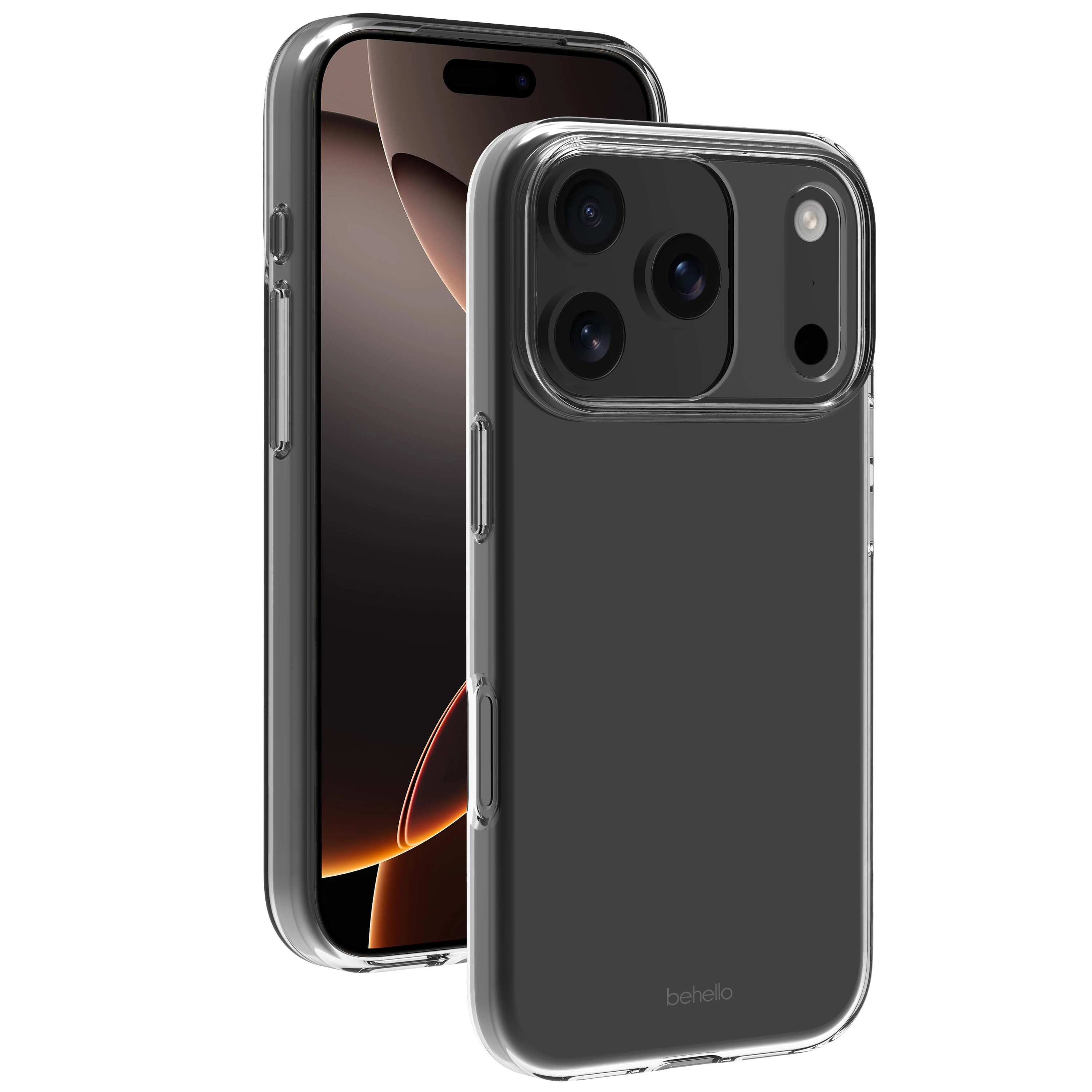BeHello iPhone 17 Pro Thin gel case transparant