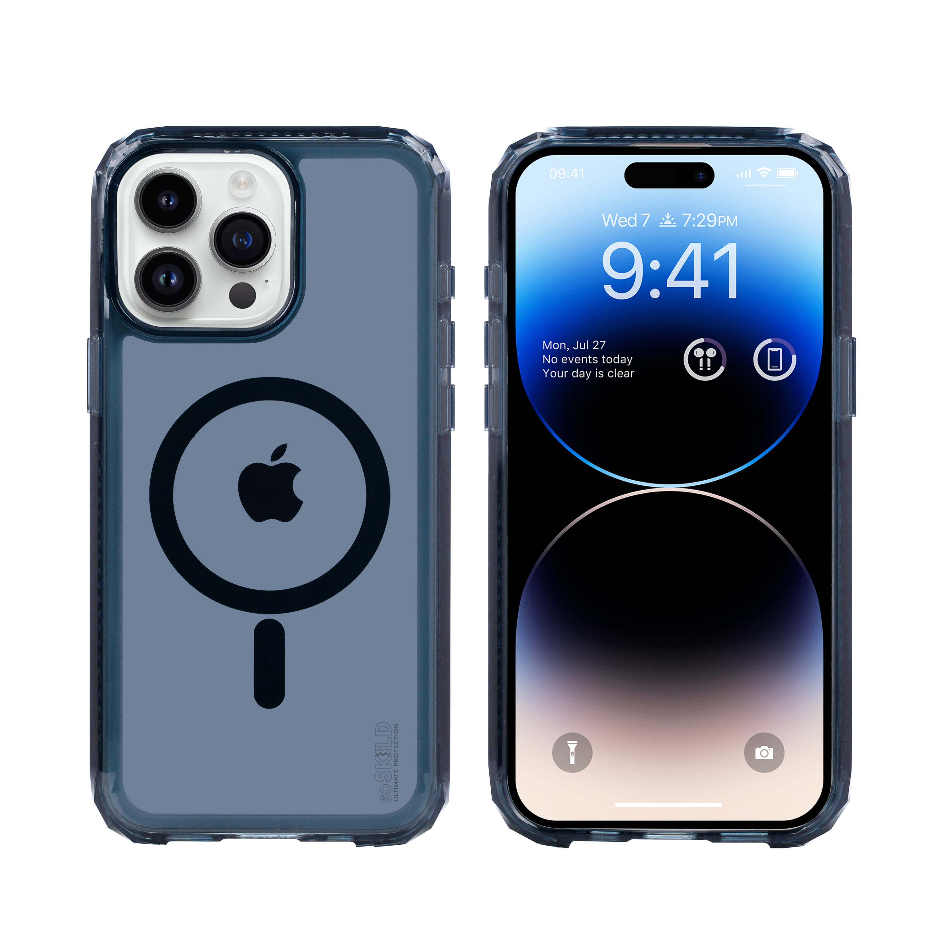 SoSkild iPhone 15 Pro Max Defend heavy impact case met magnetische ring grijs