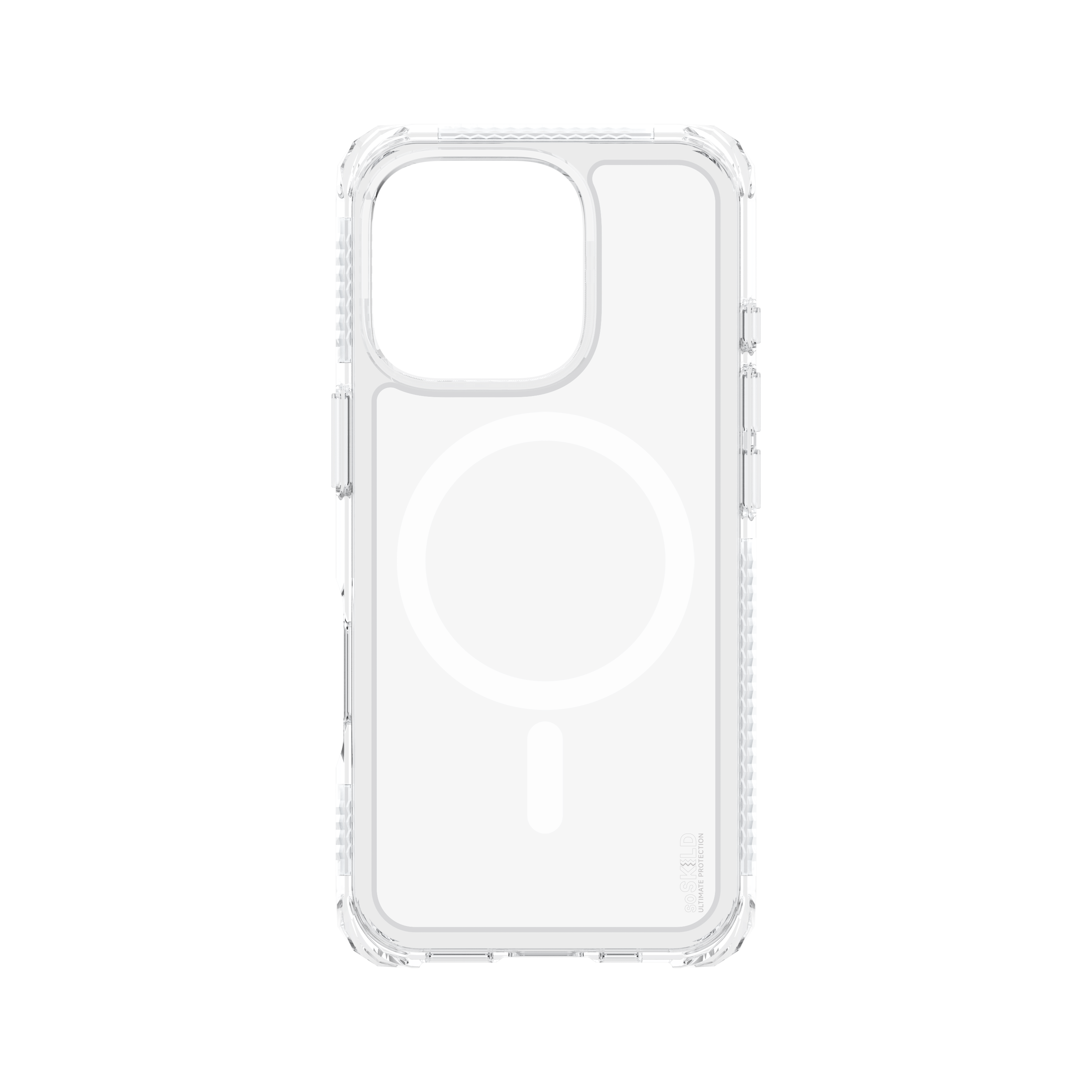 SoSkild iPhone 16 Pro Defend heavy impact case met magnetische ring transparant